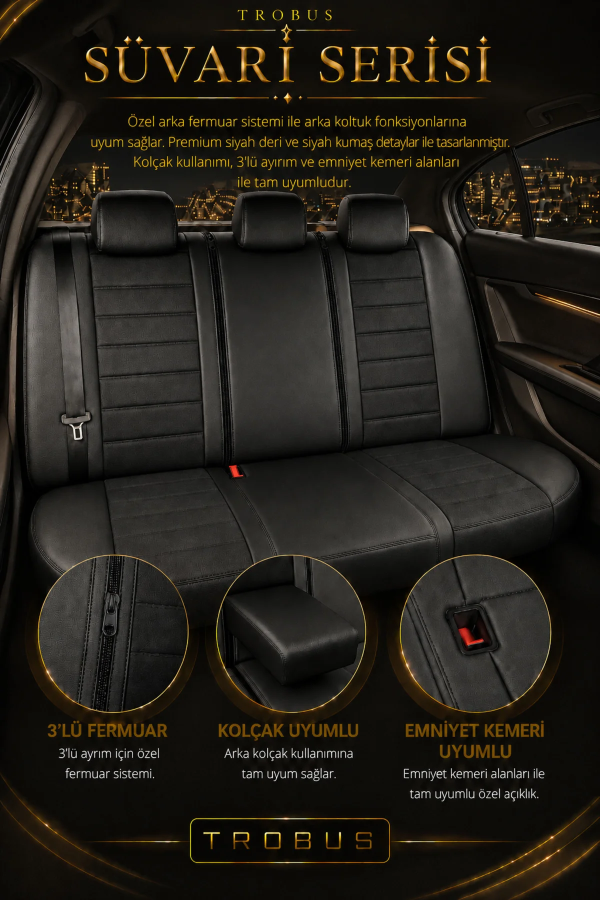 Citroen C3 Aircross 2017+ Uyumlu Süvari Serisi Tay Tüyü Siyah Premium Koltuk Kılıfı Fiyatı, Yorumları ve Özellikleri