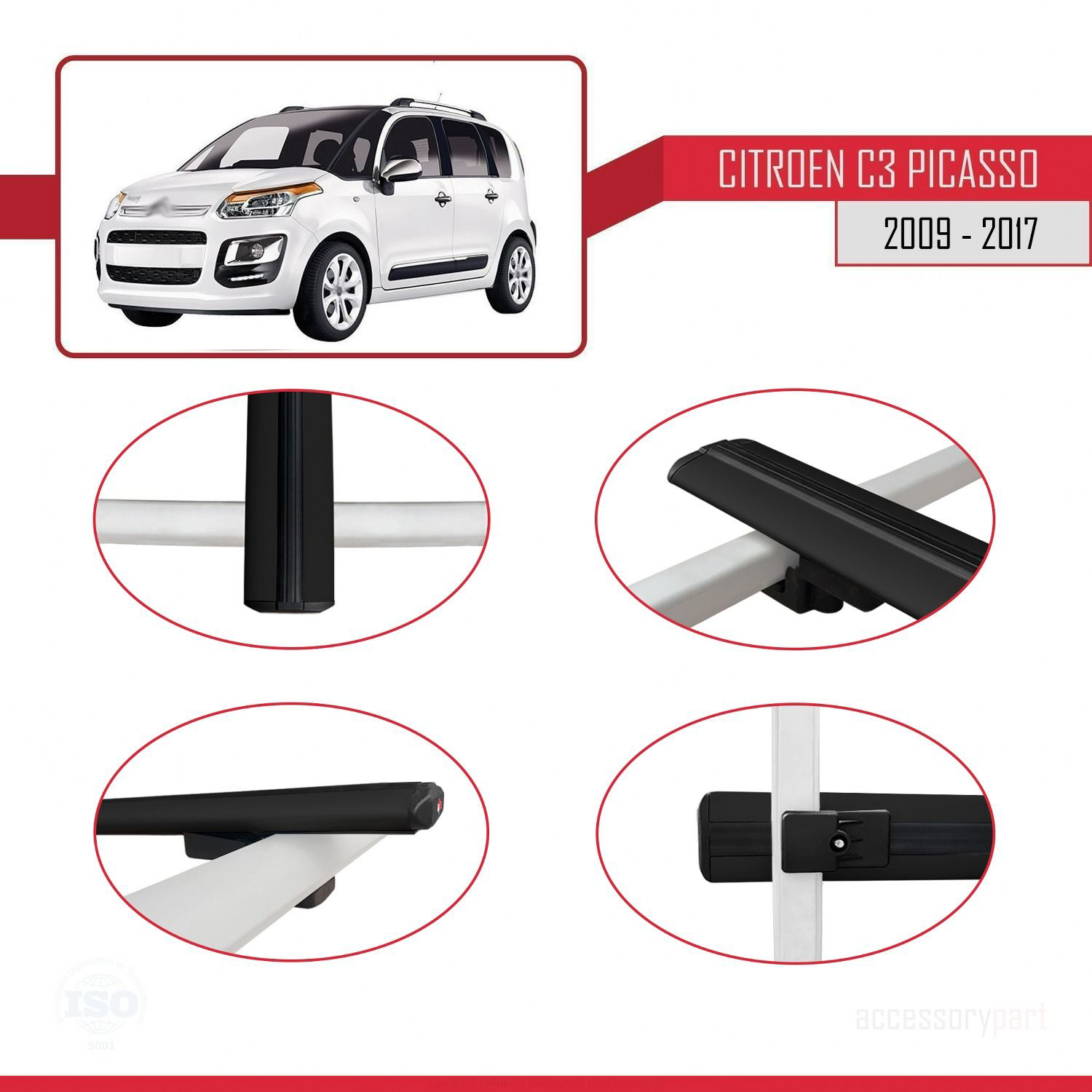 Citroen C3 Picasso 2007-2017 Arası ile uyumlu Basic Model Ara Atk
