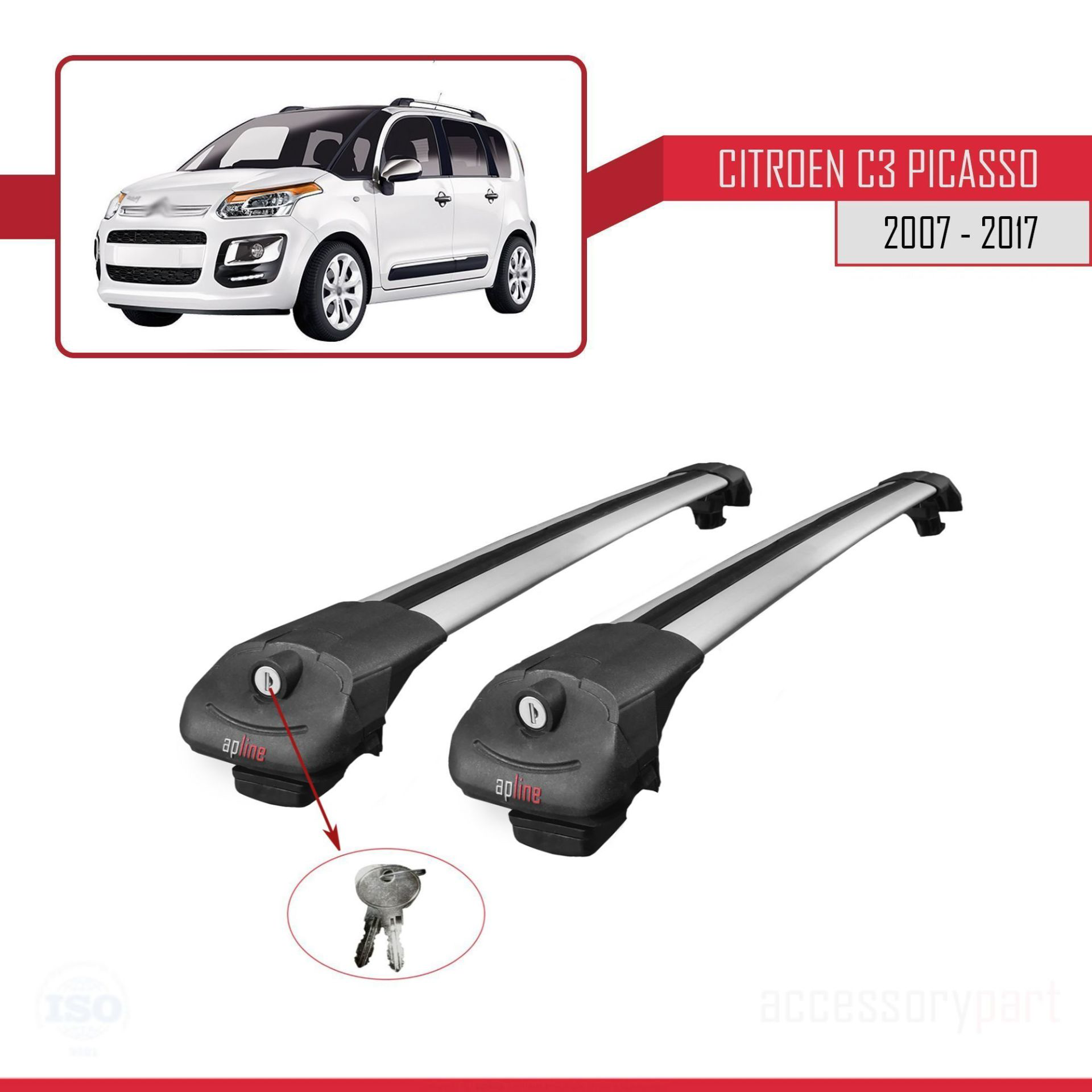 Citroen C3 Picasso 2007 - 2017 Arası ile uyumlu ACE-1 Ara Atkı Ta