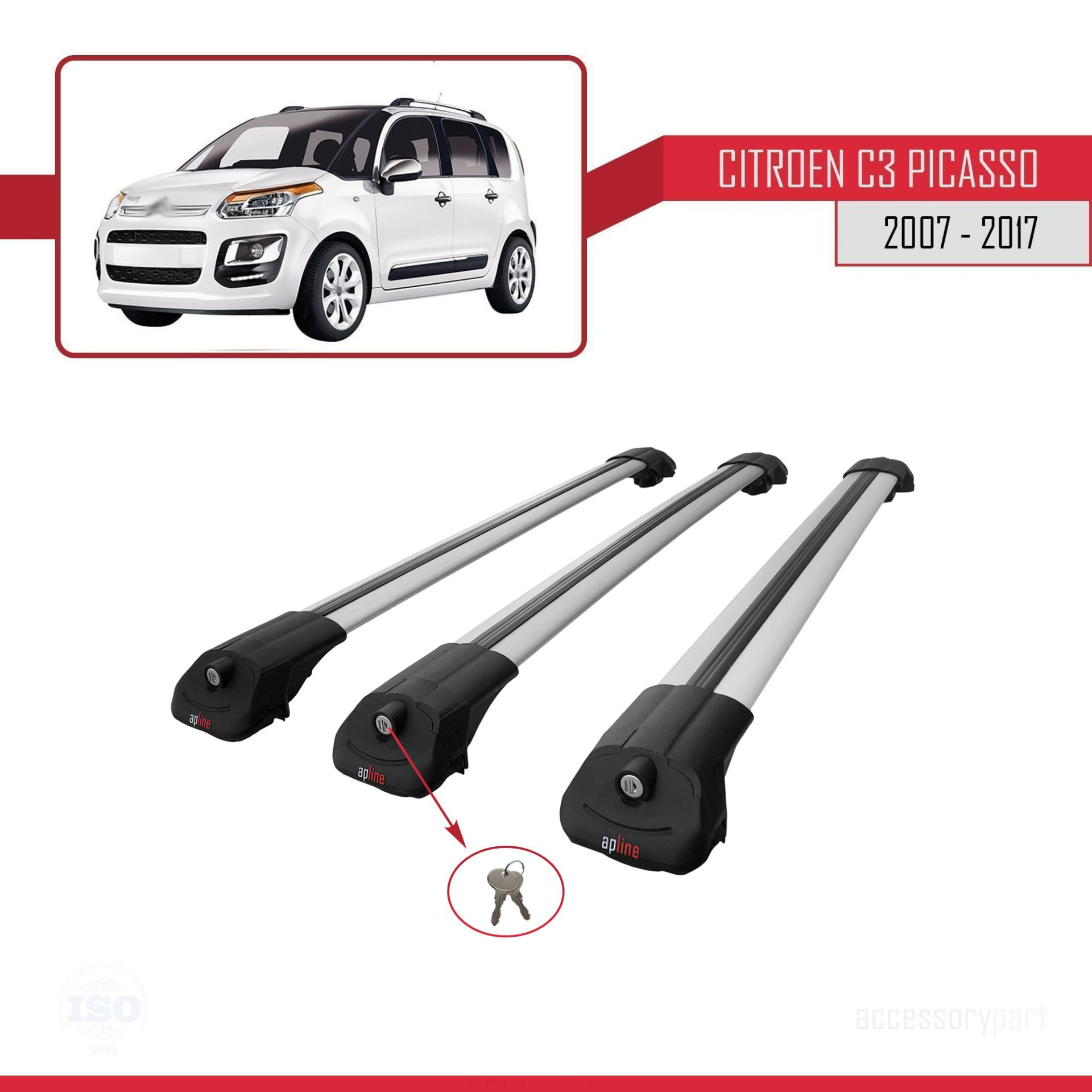Citroen C3 Picasso 2007 - 2017 Arası ile uyumlu ACE-1 Ara Atkı Ta