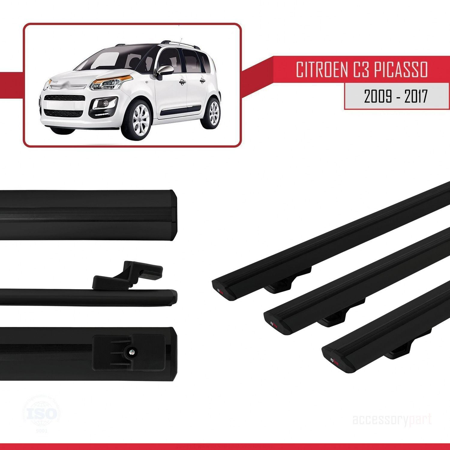 Citroen C3 Picasso 2007-2017 Arası ile uyumlu Basic Model Ara Atk