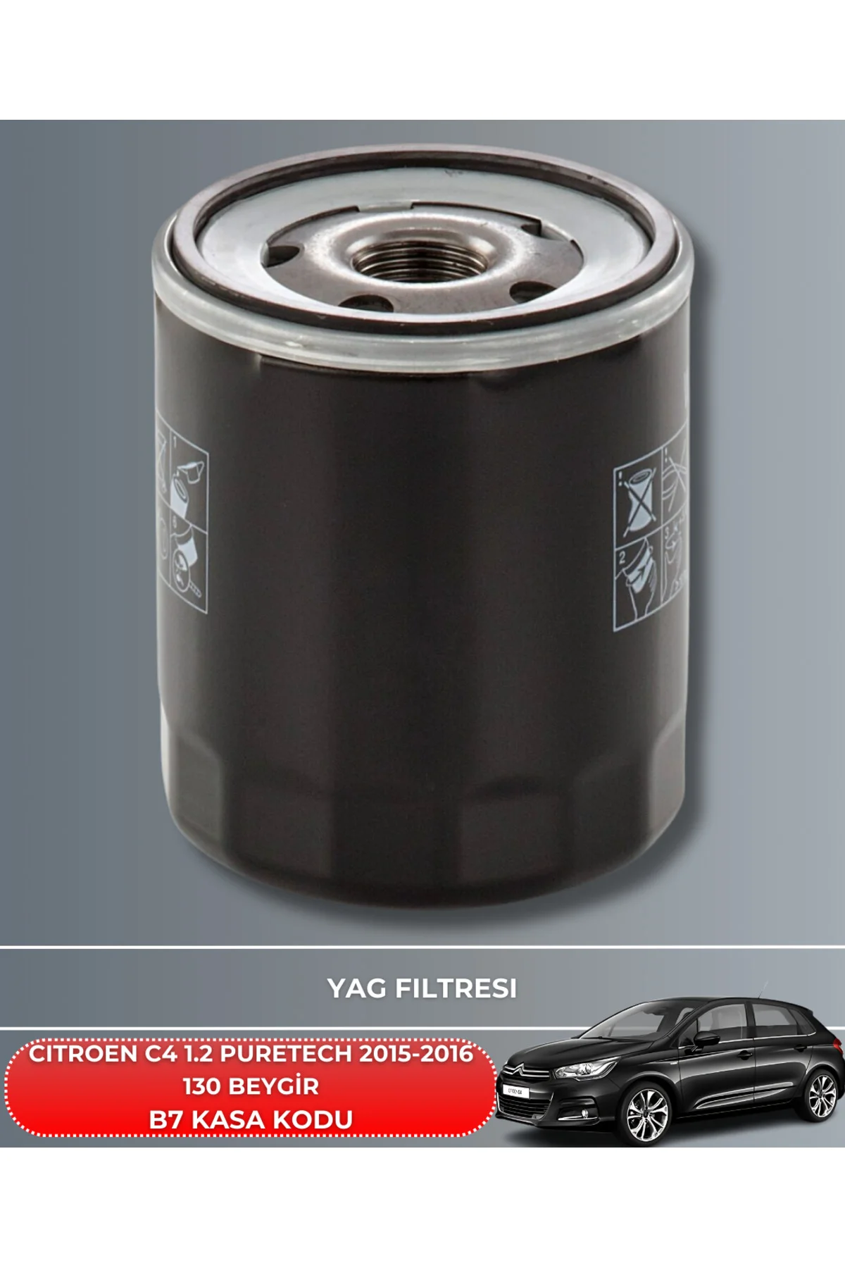 Citroen C4 1.2 Puretech 2015-2016 130 Beygir Hava Yağ Polen Filtr