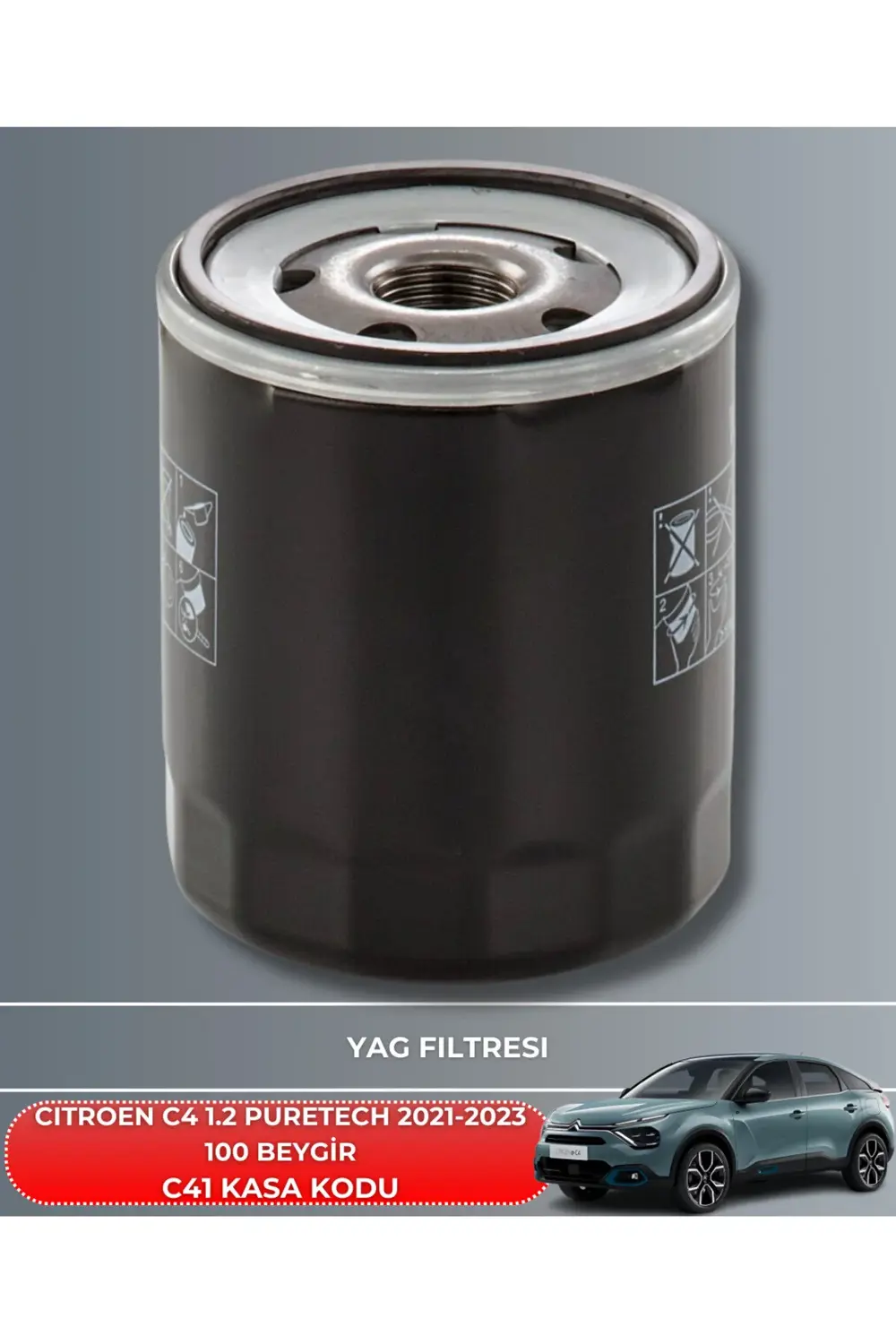 CITROEN C4 1.2 PURETECH 2021-2022-2023 100 BEYGİR FİLTRE - YAG BA