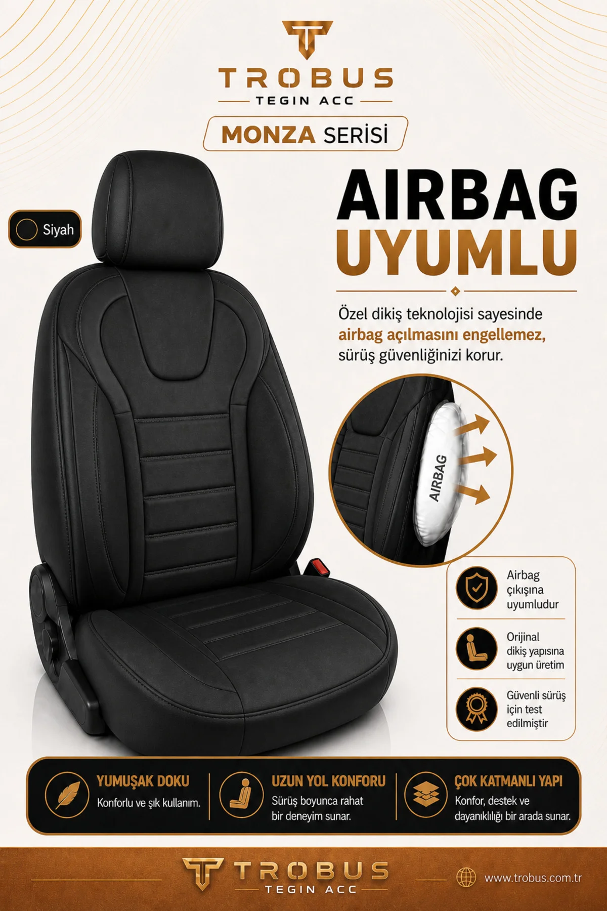 Citroen C4 2020+ Uyumlu Monza Serisi Sport Tay Tüyü Kadife Siyah Koltuk Kılıfı