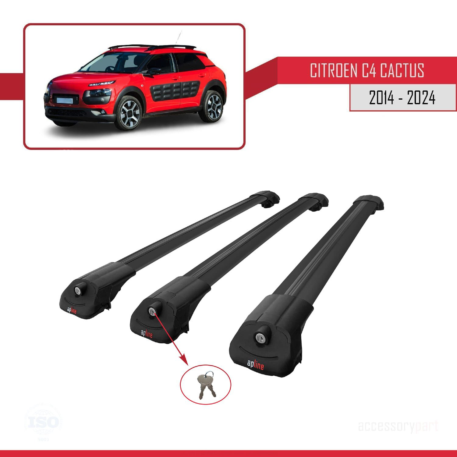 Citroen C4 Cactus 2014 ve Sonrası ile uyumlu ACE-1 Ara Atkı Tavan