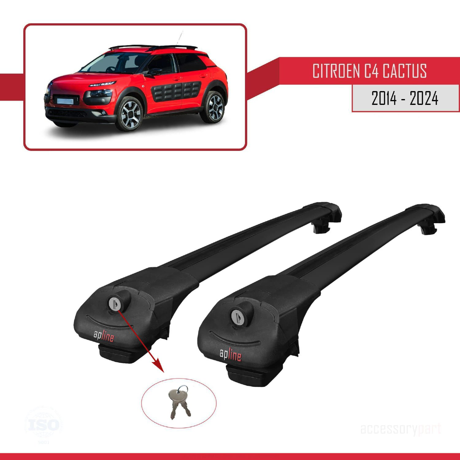 Citroen C4 Cactus 2014 ve Sonrası ile uyumlu ACE-1 Ara Atkı Tavan