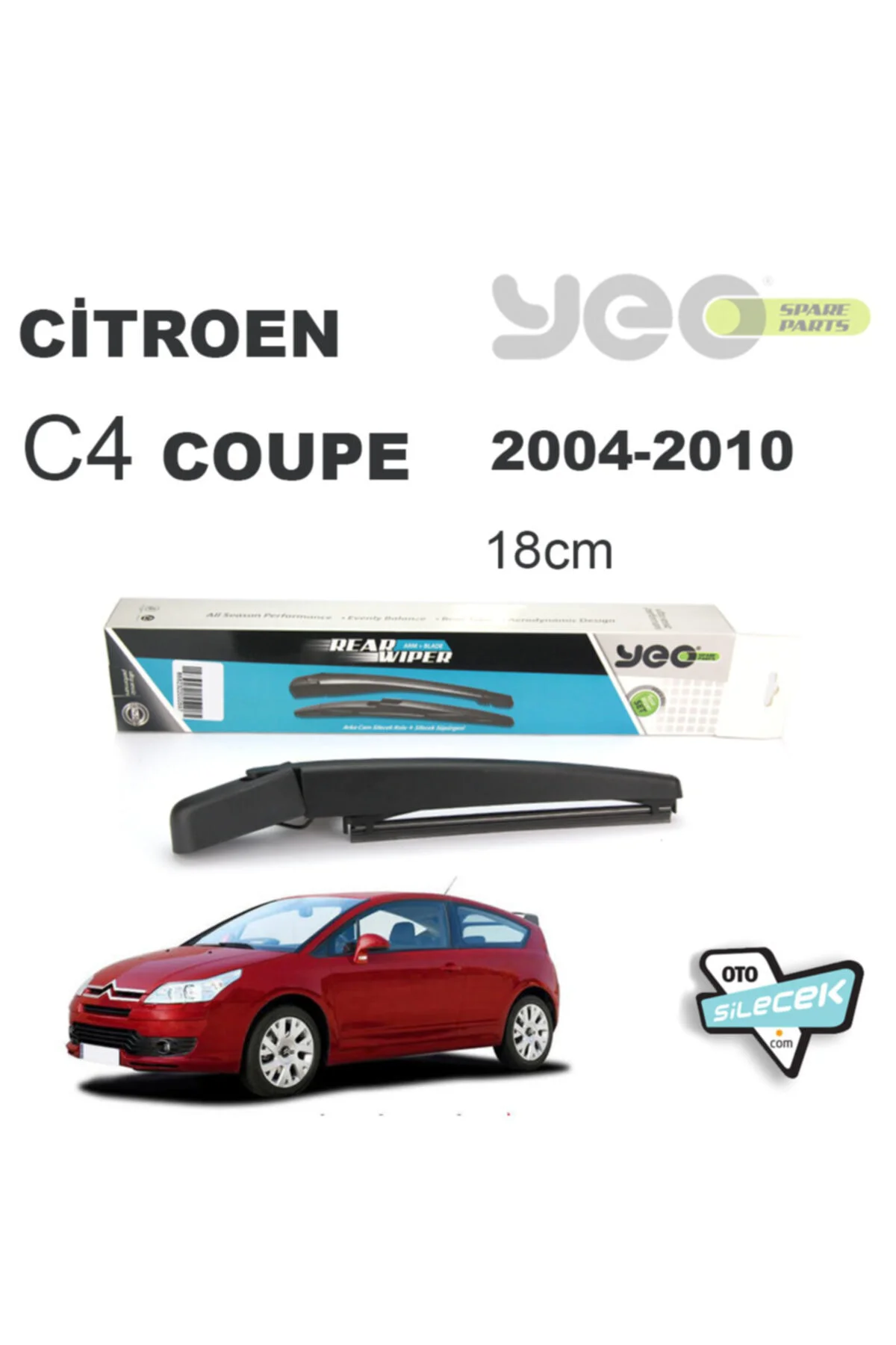 Citroen C4 Coupe Hb Arka Silecek Kolu Ve Süpürgesi 2004-2010