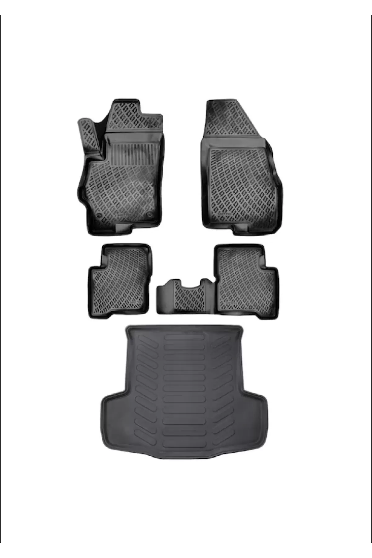 Citroen C4 Grand Picasso 7 koltuk Bagaj Havuzu + Siyah 3D Paspas 