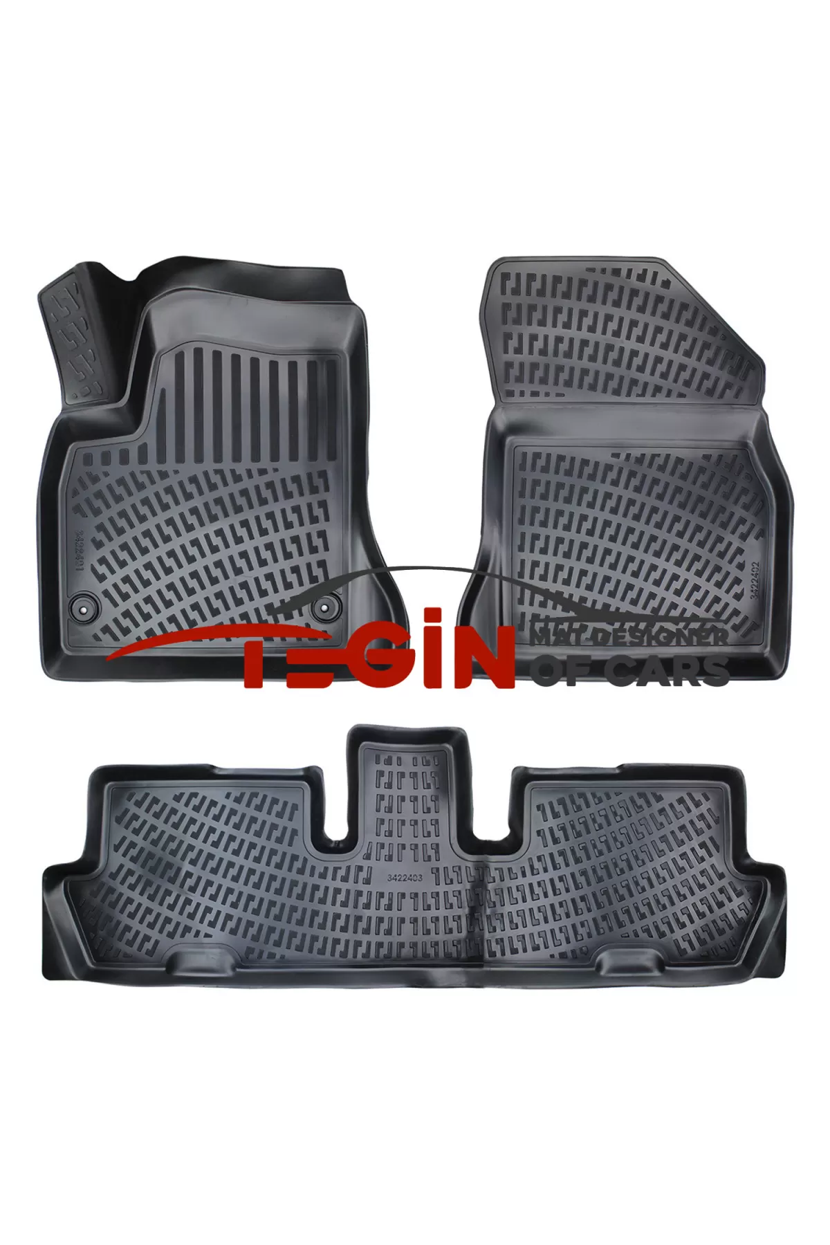 Citroen C4 Grand Picasso 7 koltuk Bagaj Havuzu + Siyah 3D Paspas 