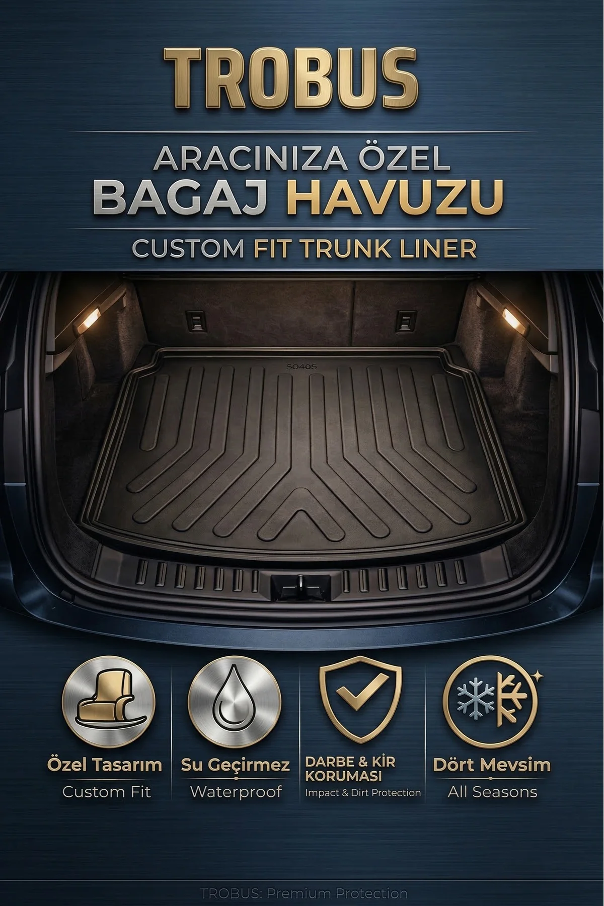 Citroen C4 Grand Picasso 7 Kişilik 5 Koltuklu 2006-2013 Uyumlu Bagaj Havuzu