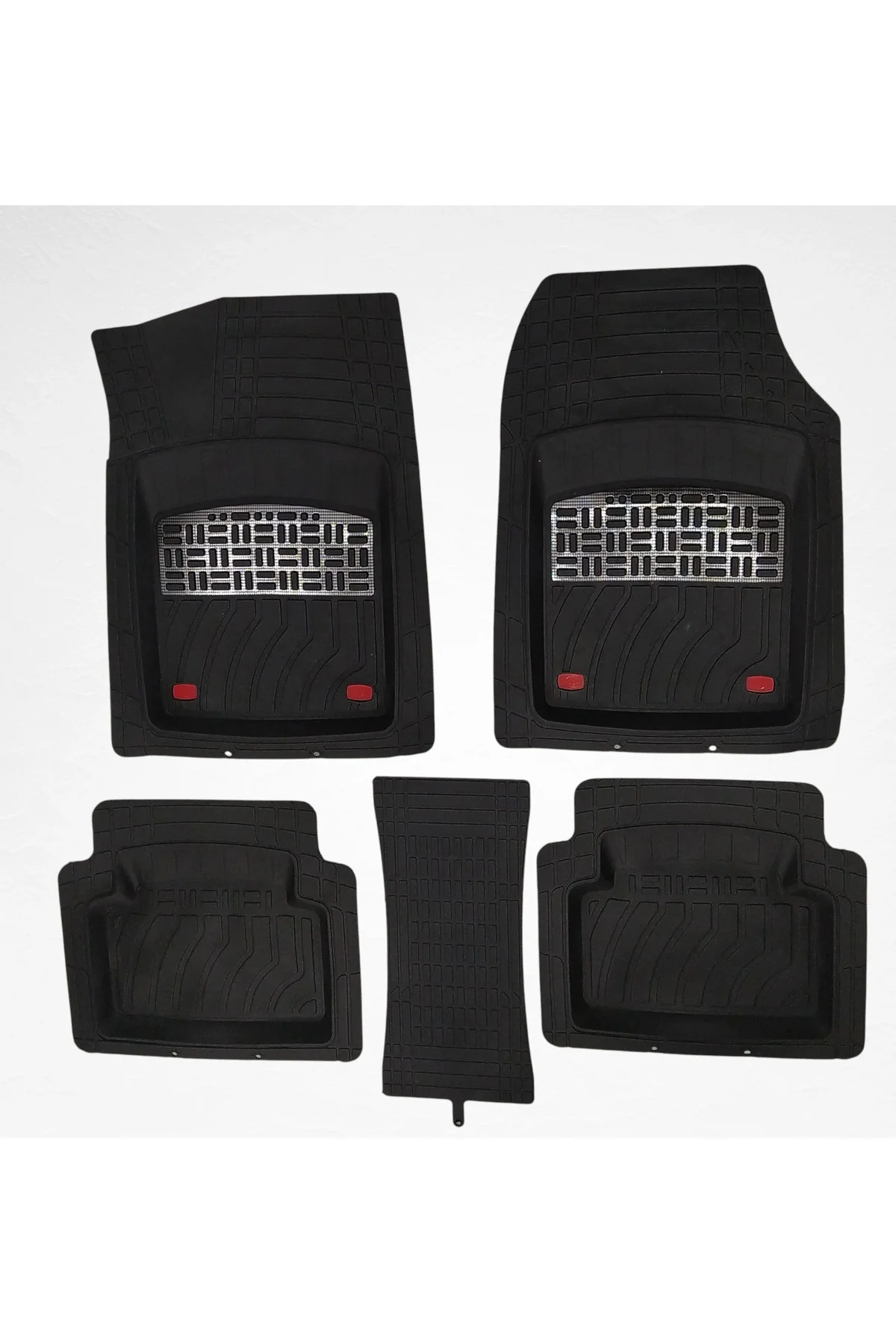 Citroen C4 Picasso 2021 3D 5 Parça 3,5 Cm Havuzlu Oto Paspas Siyah - Gümüş