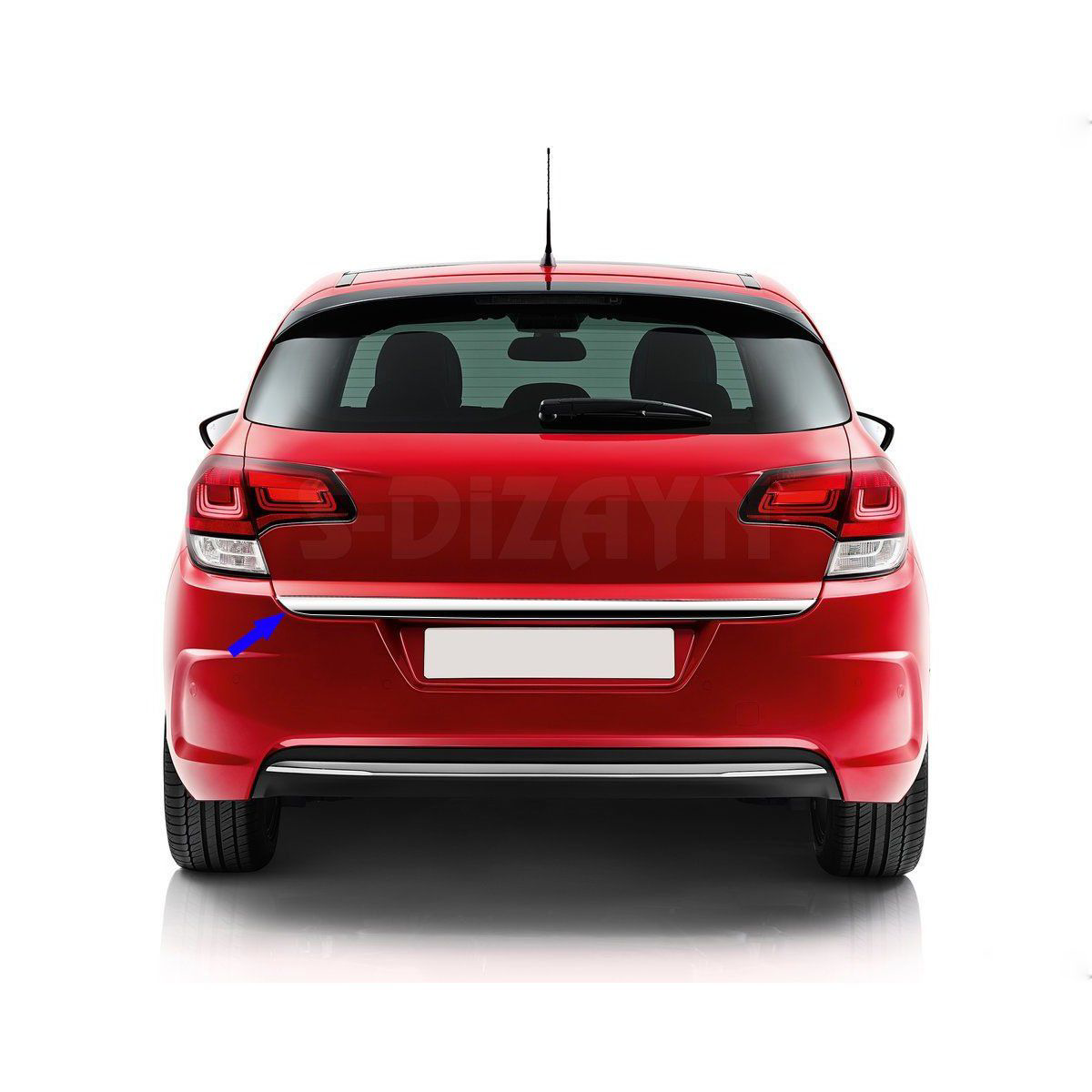 Citroen C4 Uyumlu Hatchback ABS Krom Bagaj Alt Çıtası 2010-2020(F Citroen C4 Uyumlu Hatchback ABS Krom Bagaj Alt Çıtası 2010-2020(F