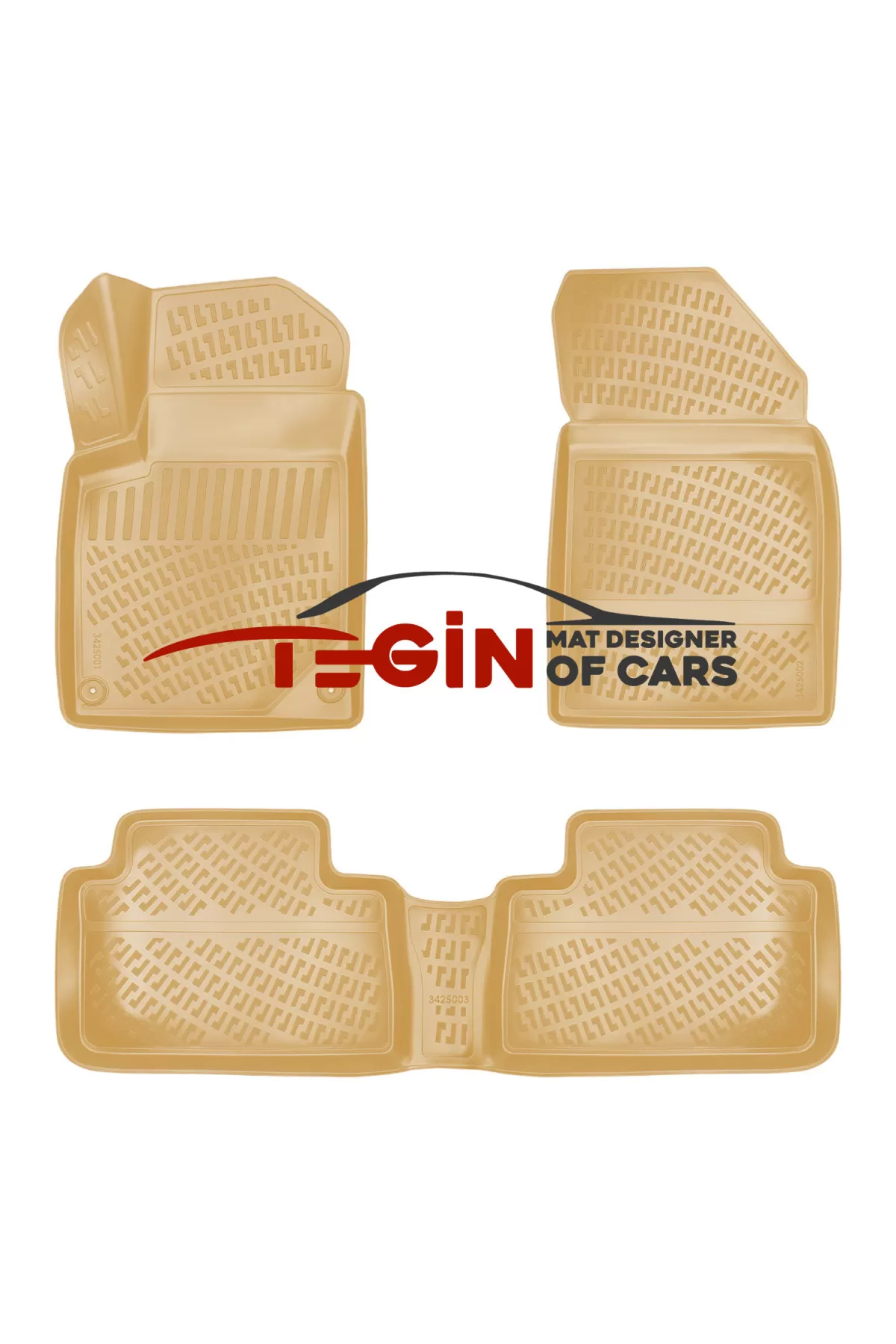 Citroen C5 2001 3D Havuzlu Paspas Bej