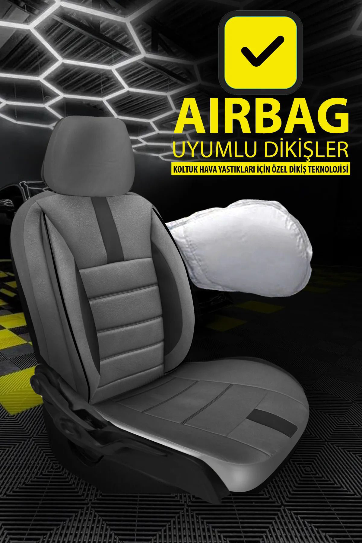 Nice Shop Citroen C5 2008-2017Uyumlu Oto Koltuk Kilifi Mirage Serisi - Füme