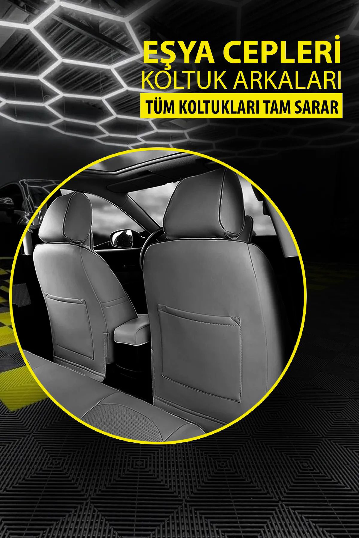 Nice Shop Citroen C5 2008-2017Uyumlu Oto Koltuk Kilifi Mirage Serisi - Füme