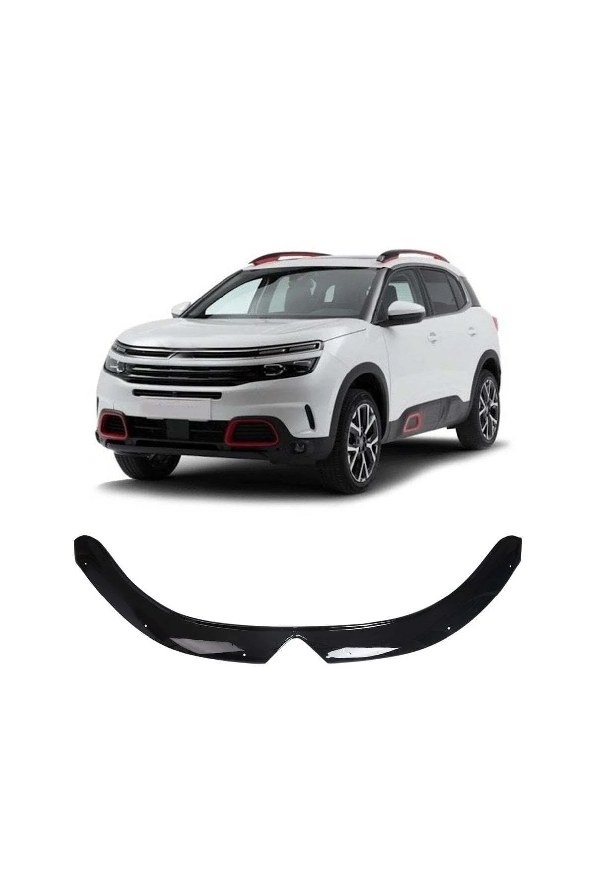 Citroen C5 Aircros 2017 ve Sonrası Uyumlu Kaput Rüzgarlığı Ön Kaput Koruma ABS Parlak Siyah Citroen C5 Aircros 2017 ve Sonrası Uyumlu Kaput Rüzgarlığı Ön Kaput Koruma ABS Parlak Siyah - Görsel 2