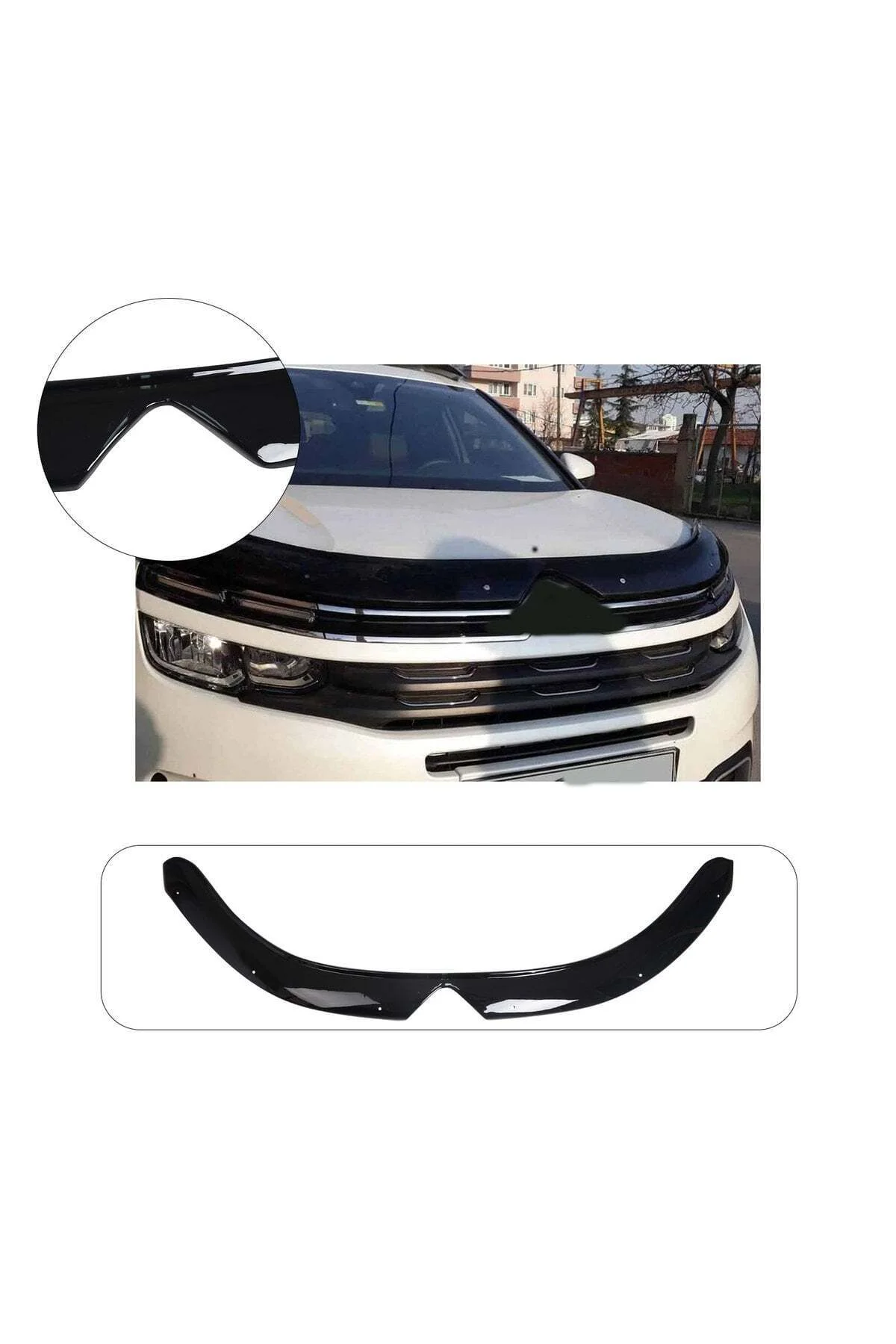 Citroen C5 Aircros 2017 ve Sonrası Uyumlu Kaput Rüzgarlığı Ön Kaput Koruma ABS Parlak Siyah Citroen C5 Aircros 2017 ve Sonrası Uyumlu Kaput Rüzgarlığı Ön Kaput Koruma ABS Parlak Siyah