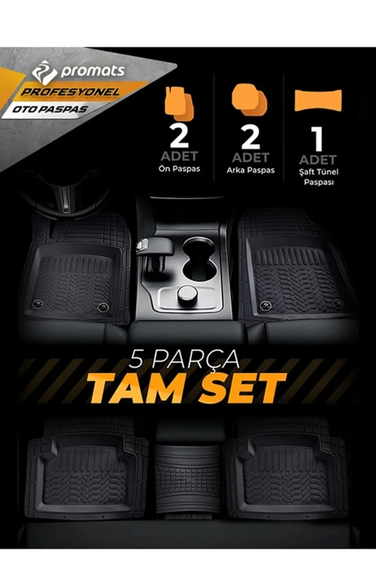 Citroen C5 Aircross 2021 Uyumlu 3,5 Cm Derin Havuzlu Pro Siyah Oto Paspas