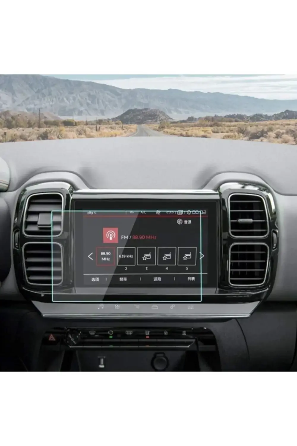 Citroen C5 Aircross Multimedya Ekran Koruyucu Film Navigasyon Ekr