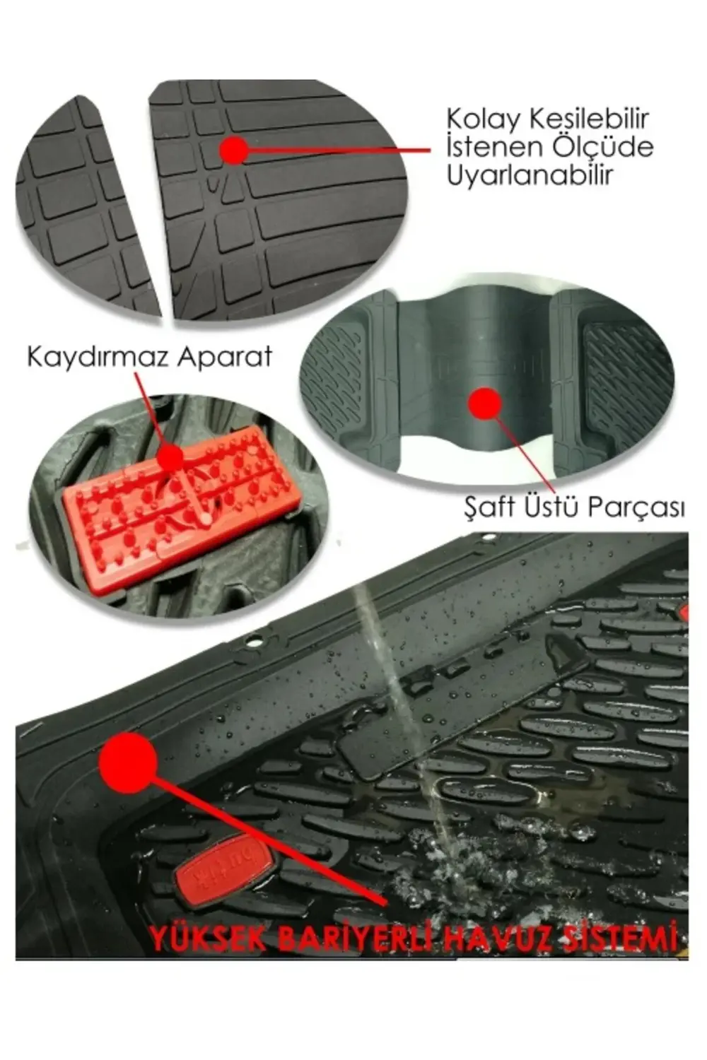 Citroen C5 Sedan 2001 UYUMLU HAVUZLU ÜNIVERSAL MAXİ PASPAS MAVİ -