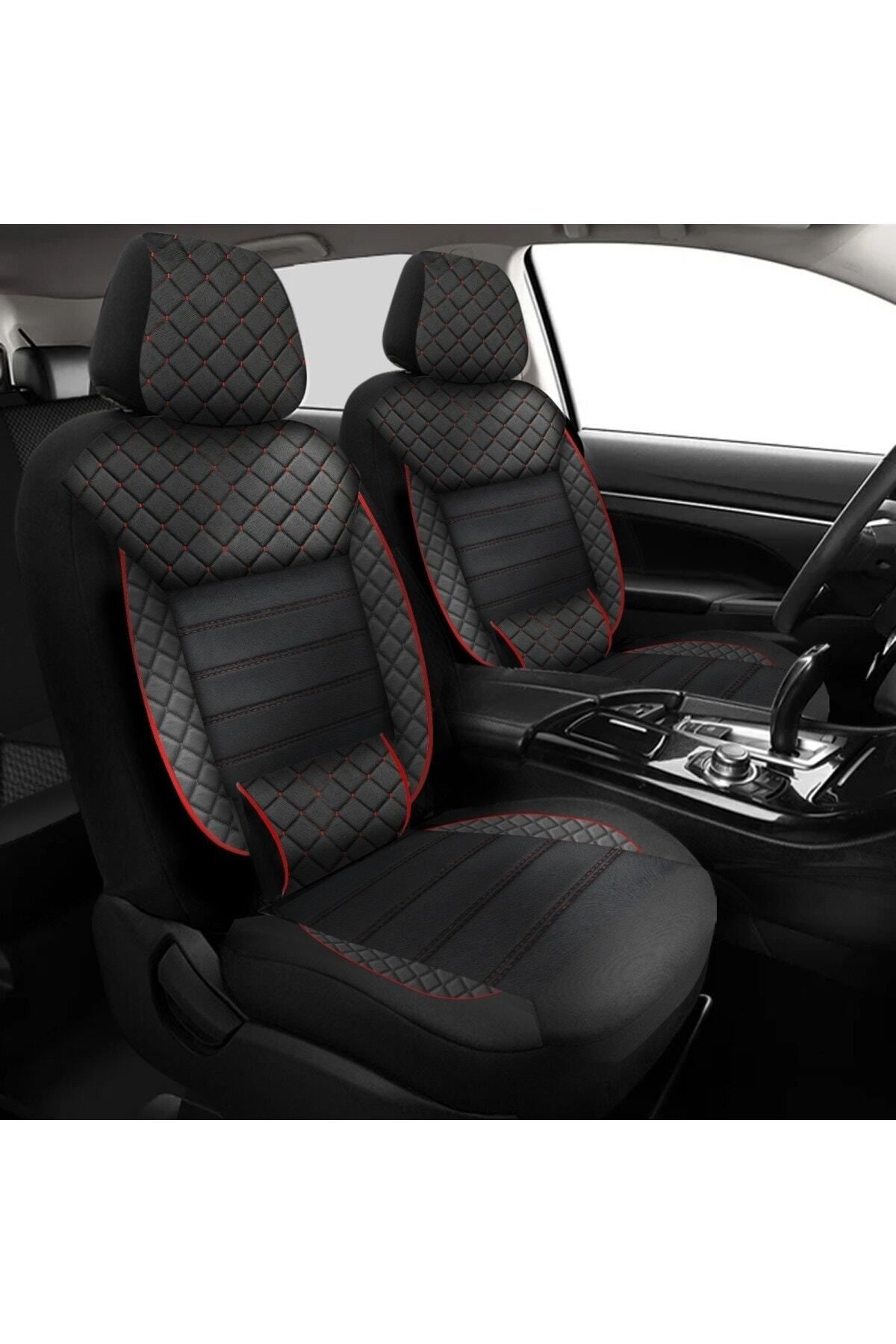 Citroen C5 Uyumlu Koltuk Kılıfı Golem Serisi - Kırmızı