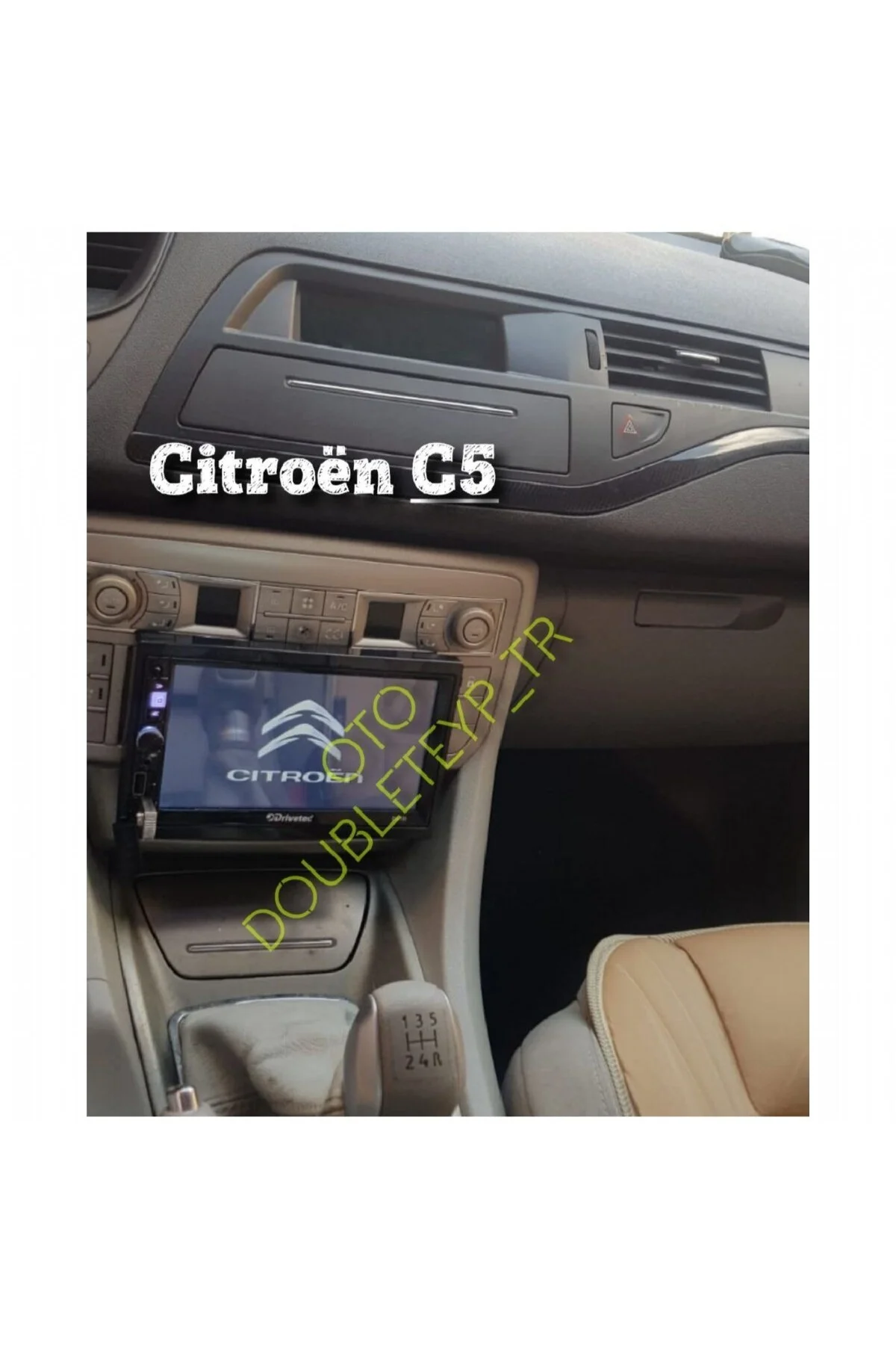 Citroen C5 Uyumlu Özel BlueWay Double Teyp 7 inç Arka kasası Ayarlanabilir ince 2 Mirrorlink Kamera