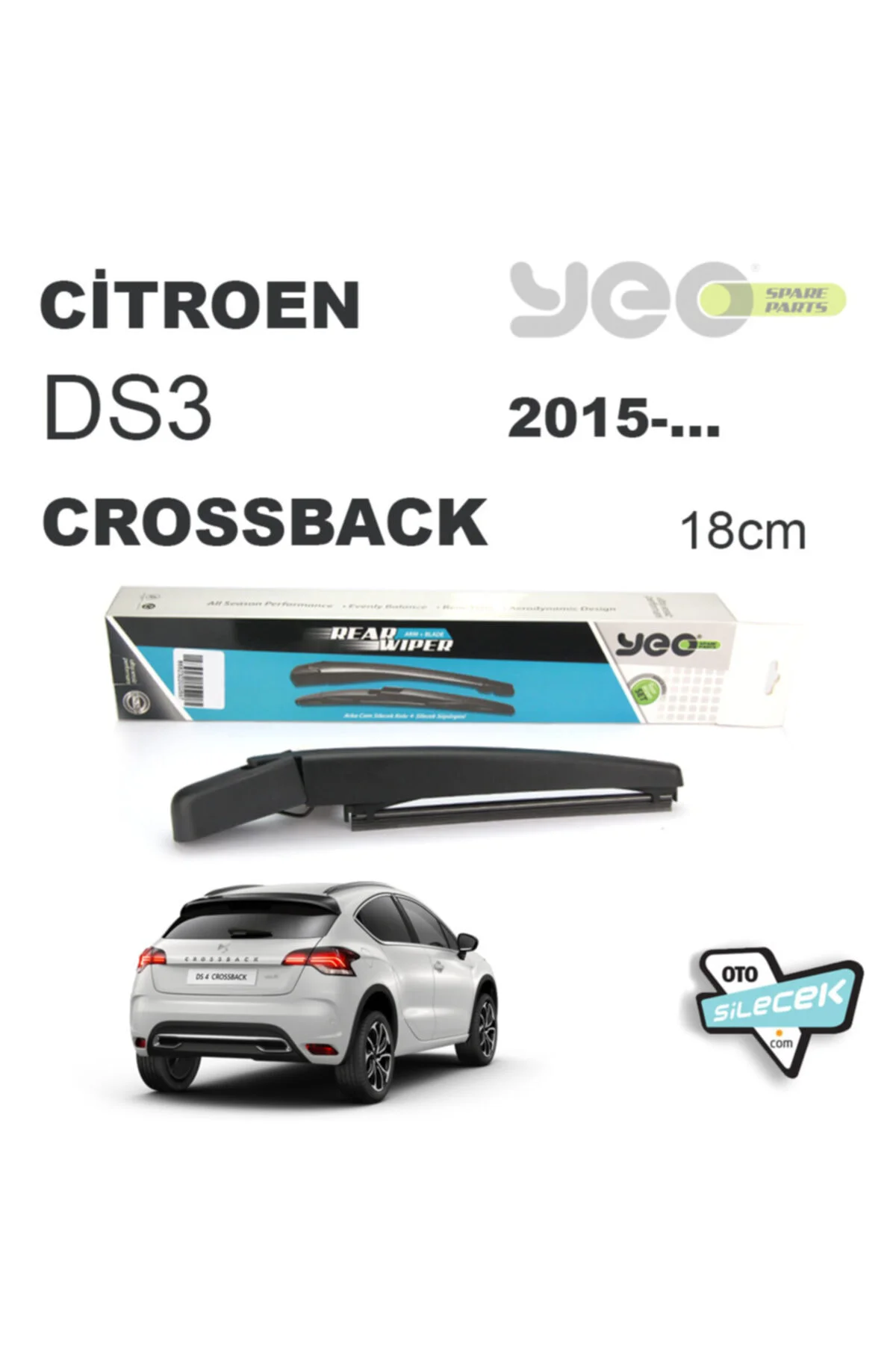Citroen Ds4 Crossback Arka Silecek Kolu Ve Süpürgesi