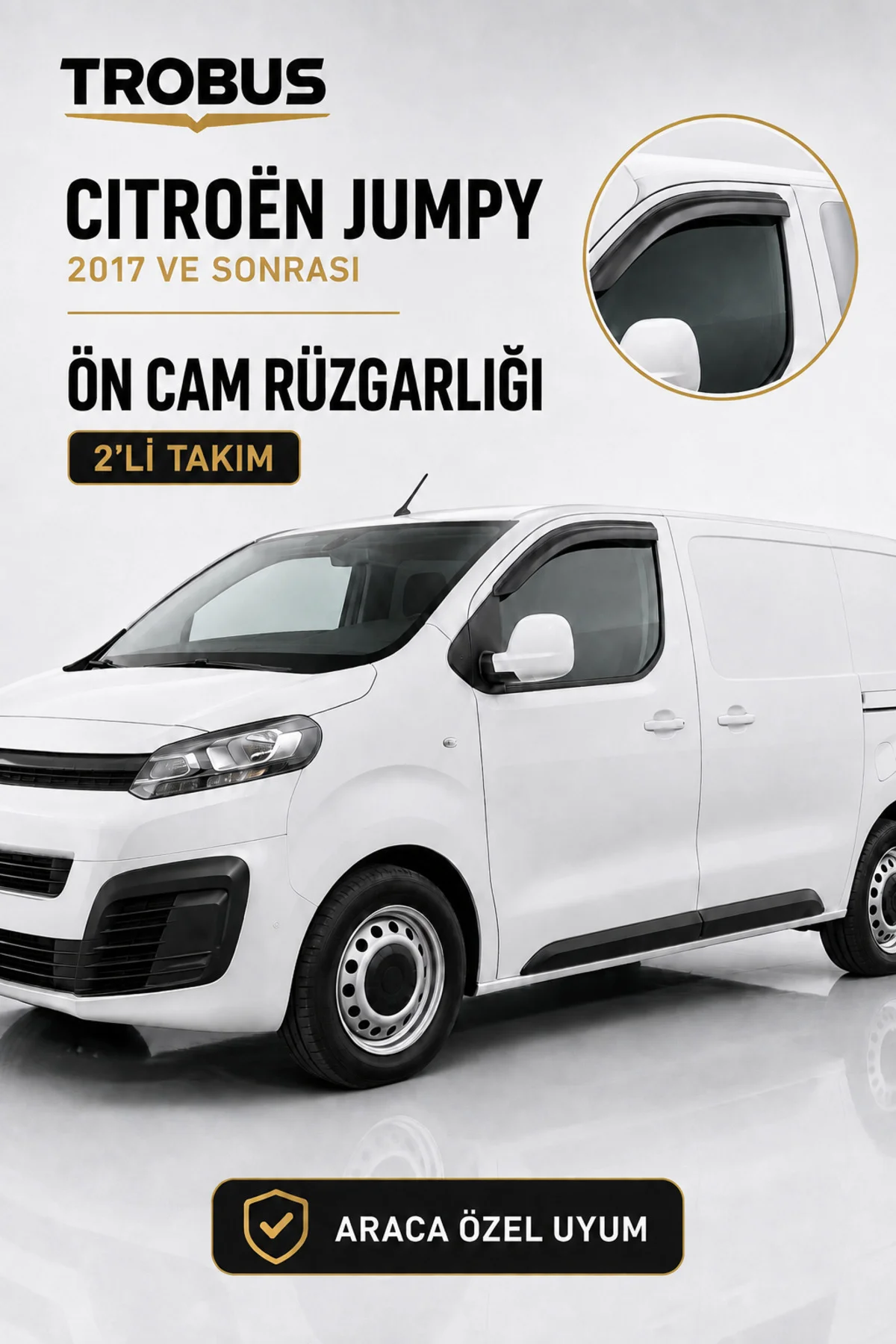 Citroen Jumpy M Boy 2017 ve Sonrası Ön Cam Rüzgarlığı 2'li Takım