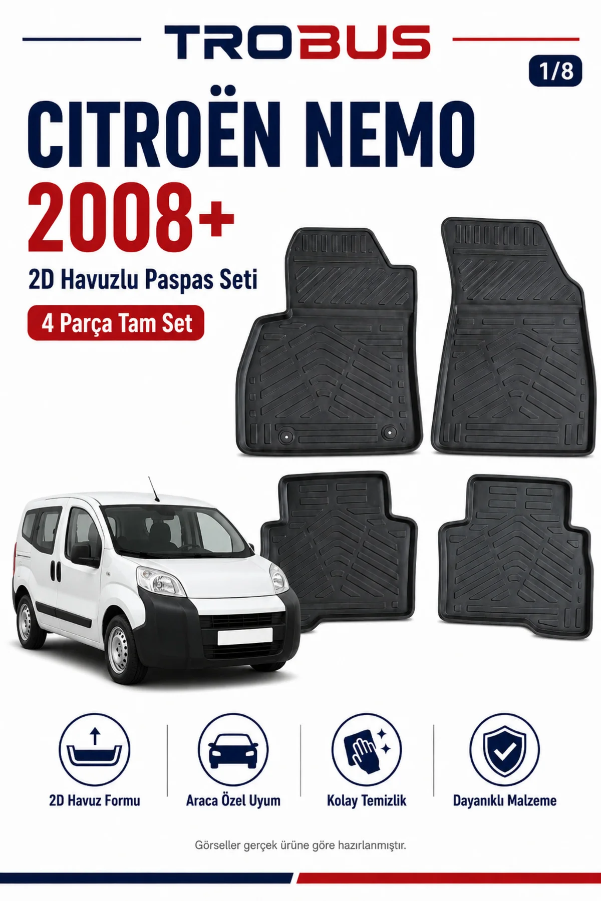 Citroen Nemo 2008-2017 Siyah 2D Paspas Fiyatı, Yorumları ve Özellikleri
