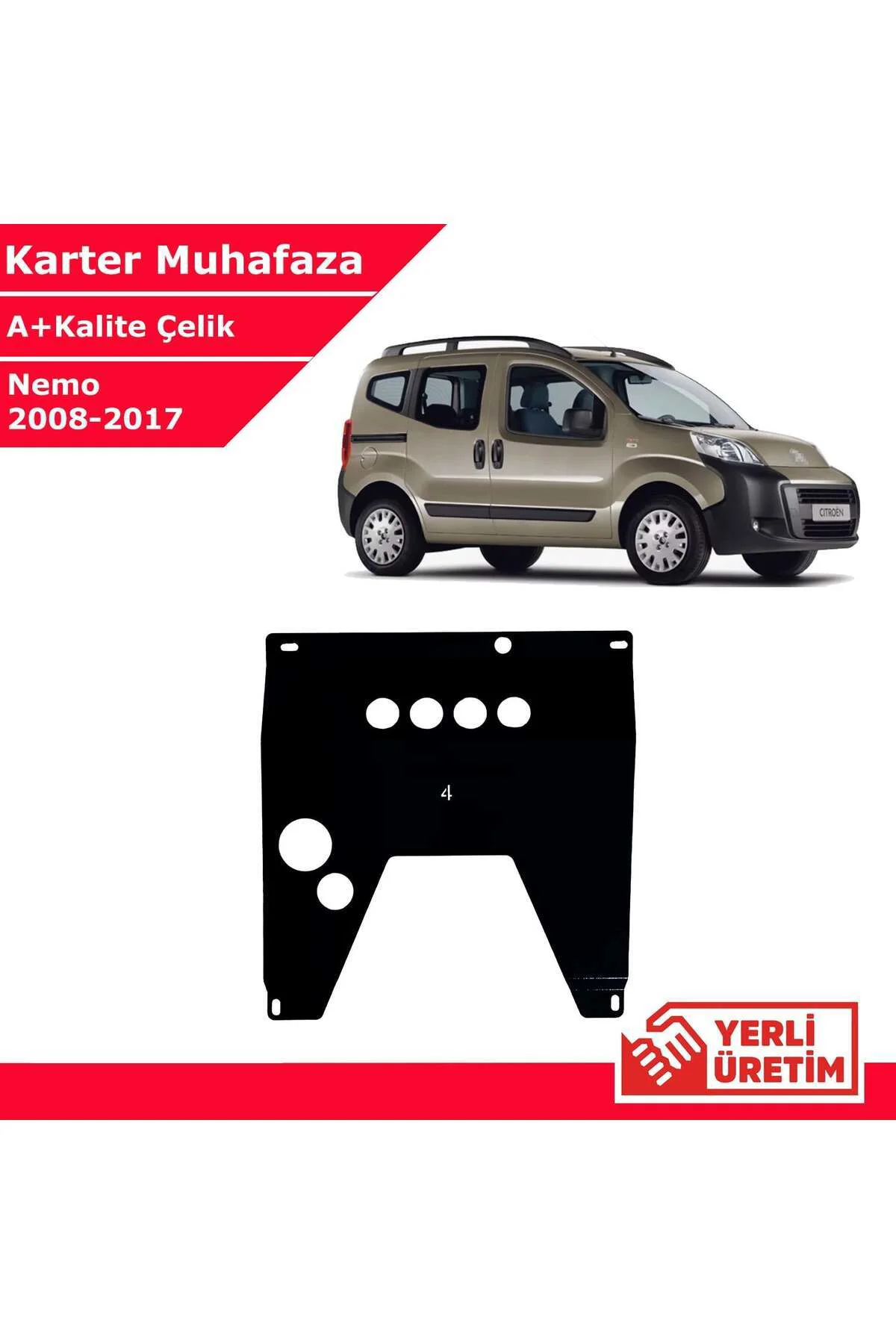 Citroen Nemo 2008-2017 Çelik Karter Muhafaza Çelik Koruma Sacı A+ Citroen Nemo 2008-2017 Çelik Karter Muhafaza Çelik Koruma Sacı A+