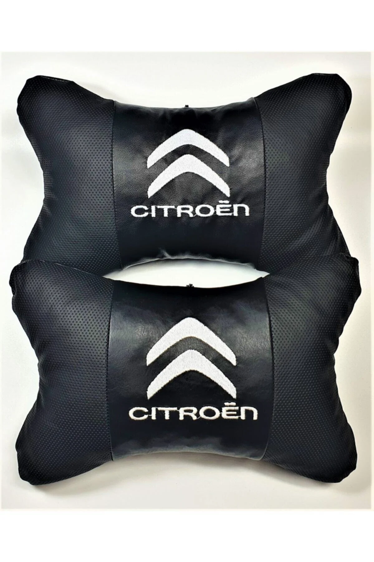 Citroen Papyon Yastık Boyun Yastığı + Beyaz Logo Emniyet Kemeri Kılıfı Takım - Görsel 3