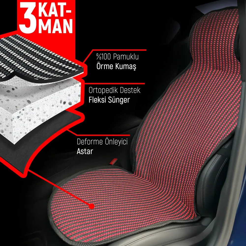 Citroen Saxo Uyumlu Koltuk Kılıfı Minder Çizgili Siyah Kırmızı 2+ Fiyatı, Yorumları ve Özellikleri