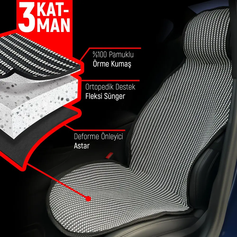 Citroen Saxo Uyumlu Uyumlu Koltuk Kılıfı Minder Çizgili Füme Beya