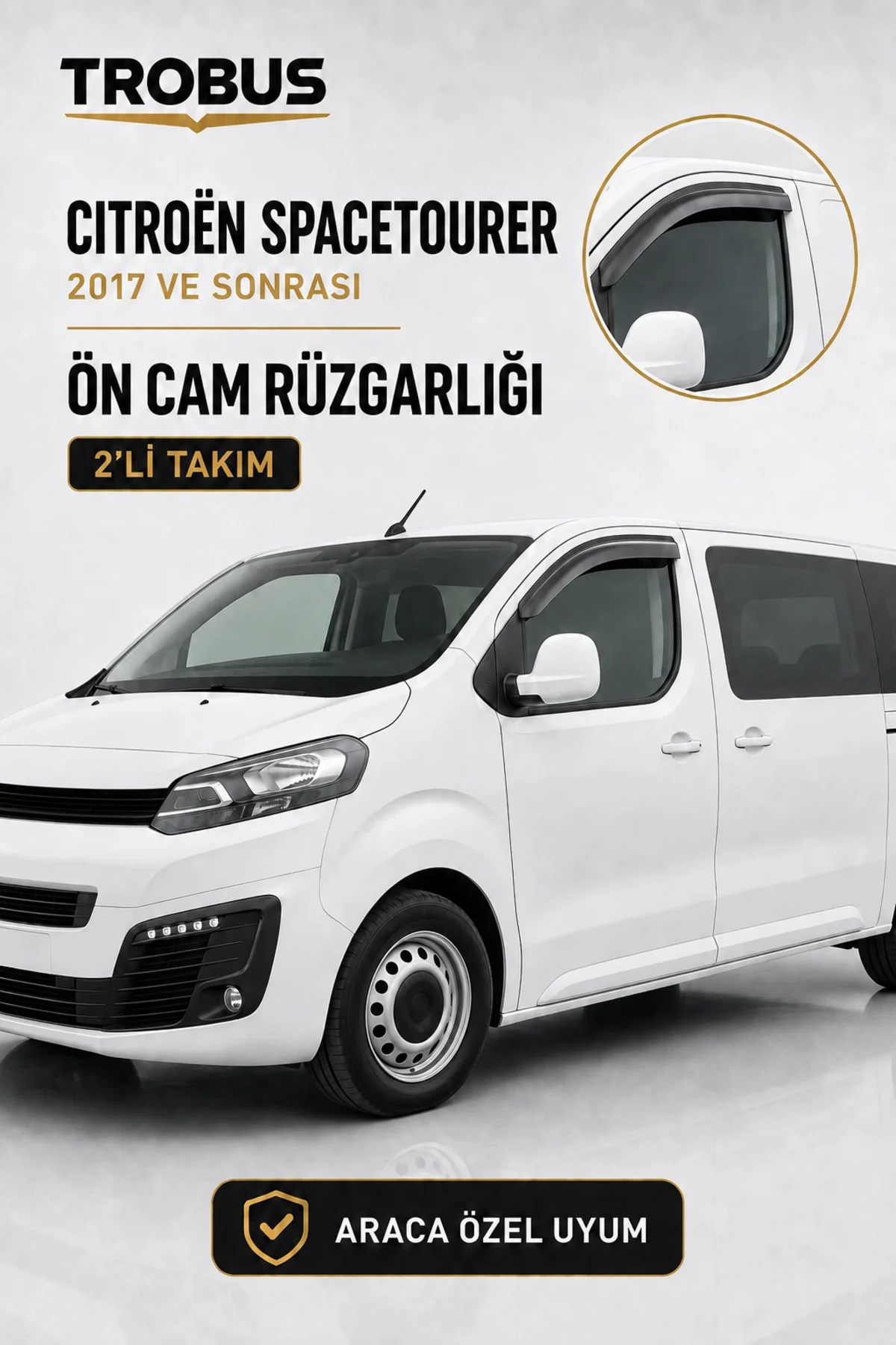 Citroen SpaceTourer 2017 ve Sonrası Ön Cam Rüzgarlığı 2'li Takım Citroen SpaceTourer 2017 ve Sonrası Ön Cam Rüzgarlığı 2'li Takım