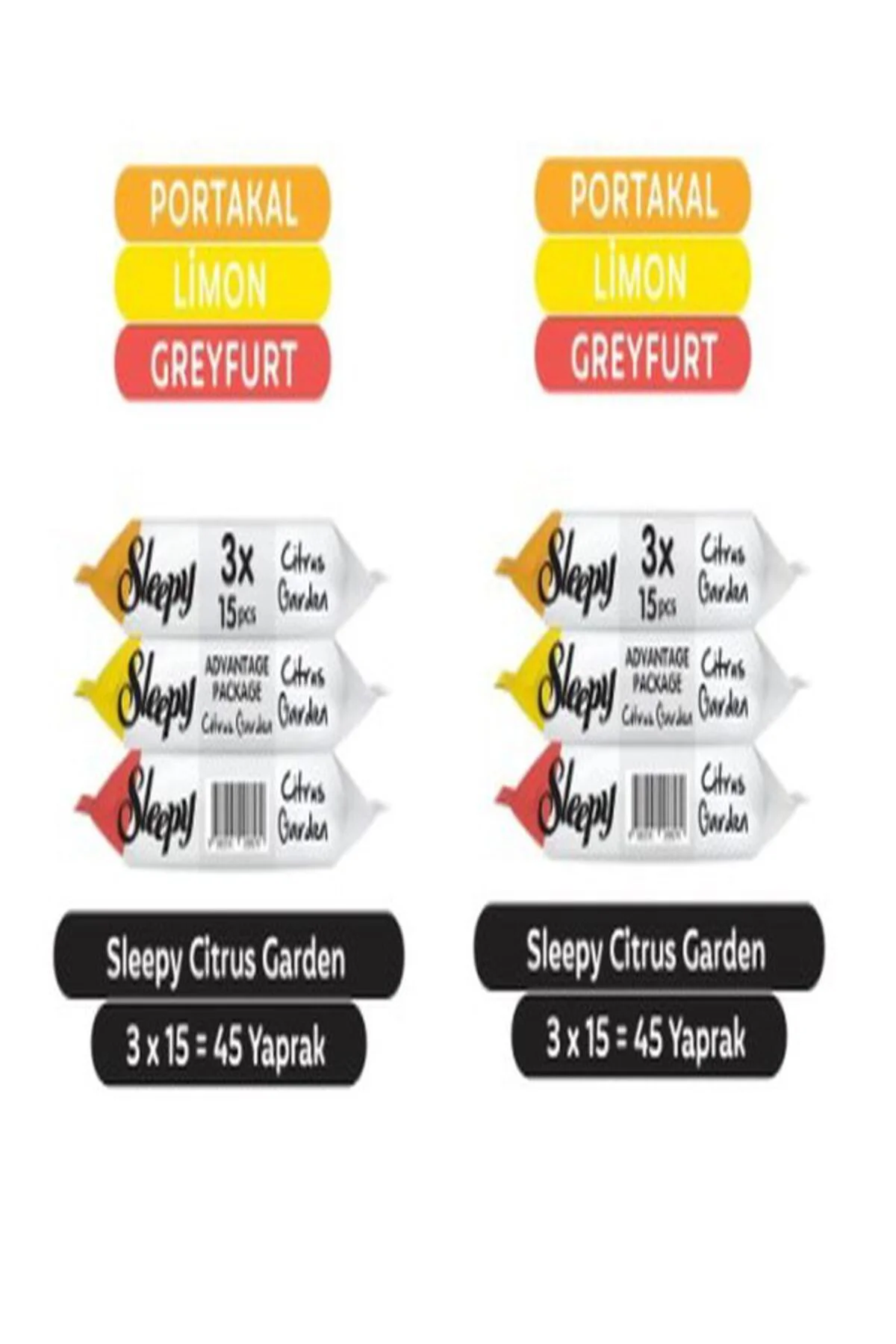 Citrus Garden Cep Mendili 3x15 (45 Yaprak) X 2 ADET Fiyatı, Yorumları ve Özellikleri