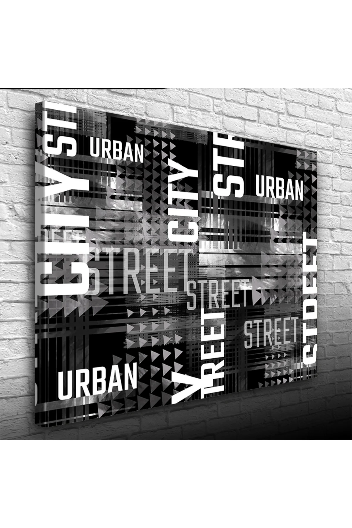 City Street Siyah Beyaz Poster Kanvas Tablo 50 x 70