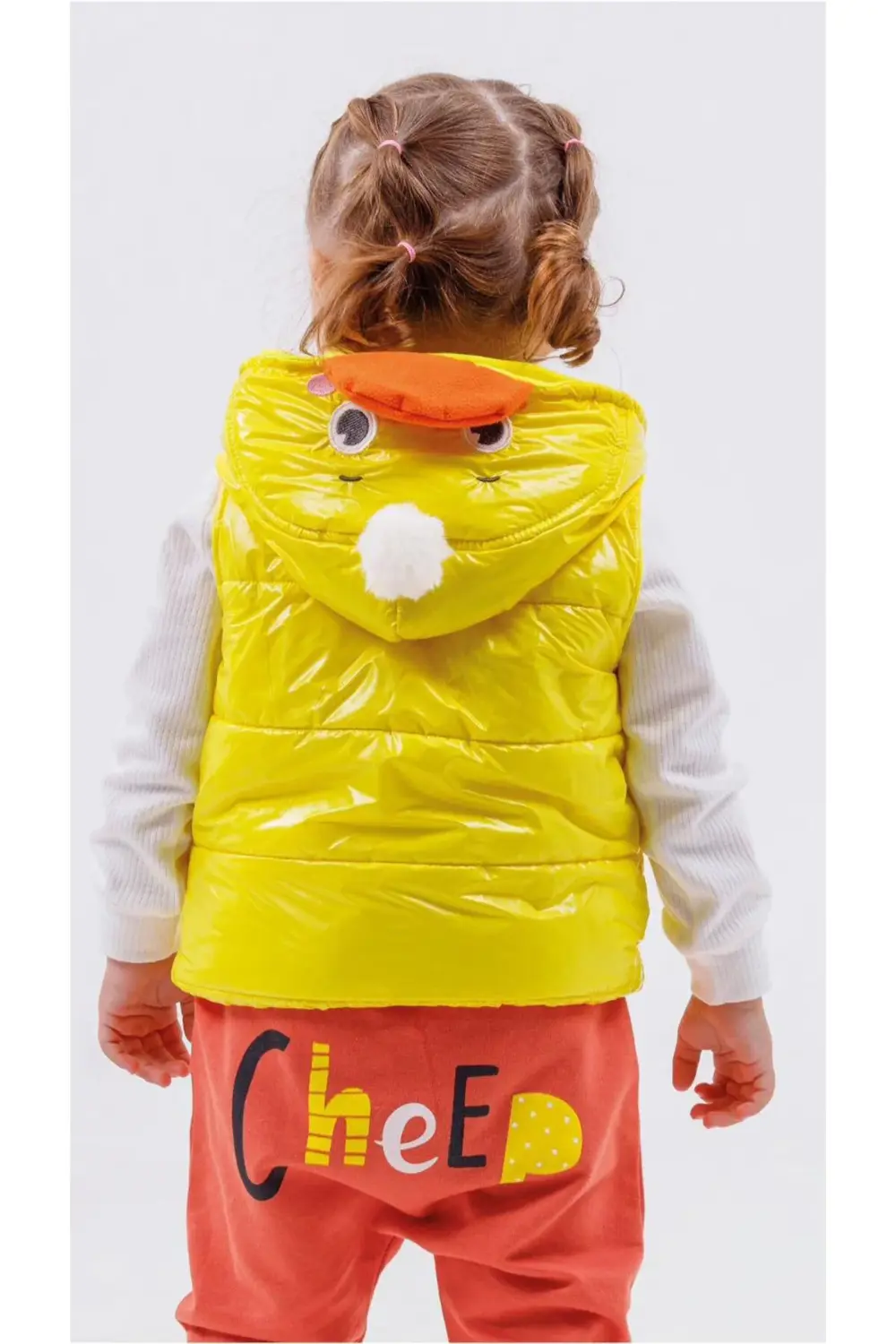 Civciv Temalı Şişme Yelekli Unisex Bebek Eşofman Takımı