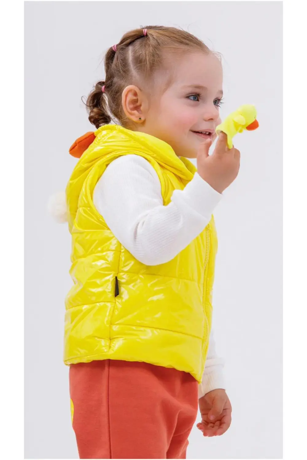 Civciv Temalı Şişme Yelekli Unisex Bebek Eşofman Takımı