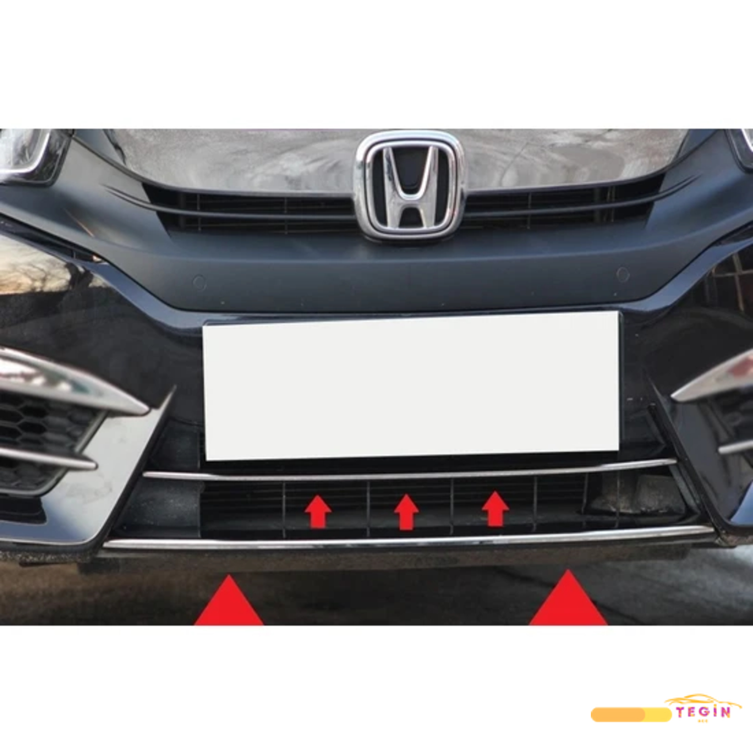 Civic SD 2016 Sonrası Premium Ön Tampon Çıtası 2 Parça Paslanmaz