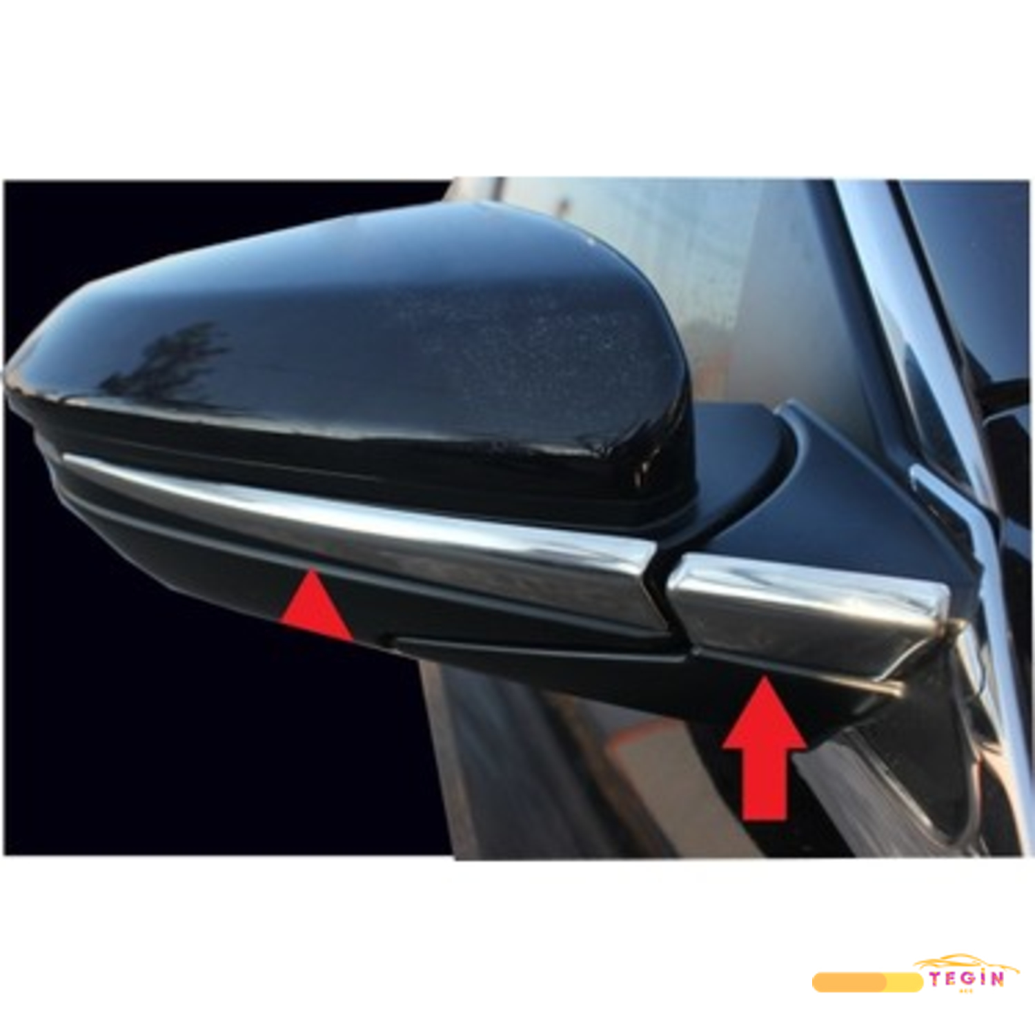 Civic SD 2016 Sonrası Premium Ayna Kapağı Alt Çıtası 2 Parça Pasl