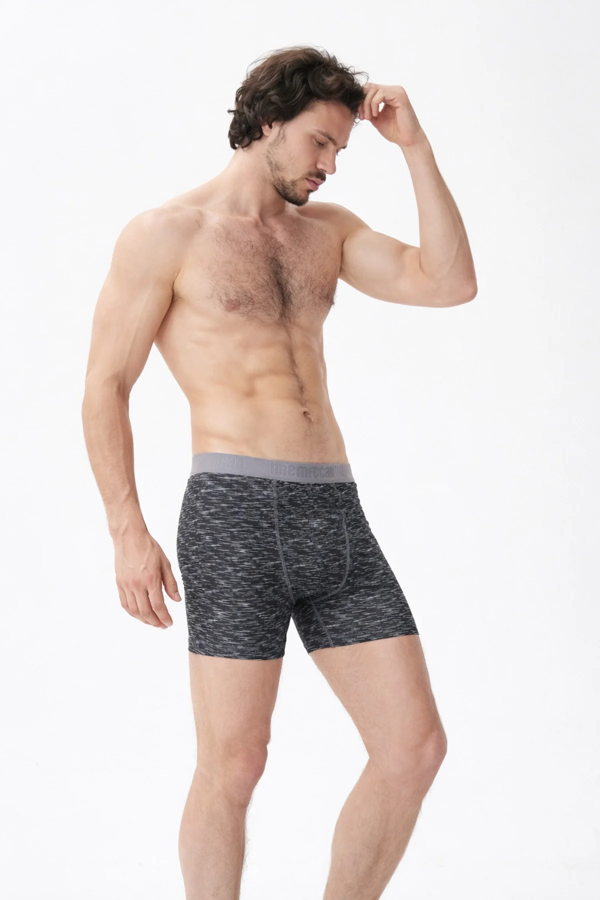 ÇİZGİ DESENLİ ESNEK BOXER -