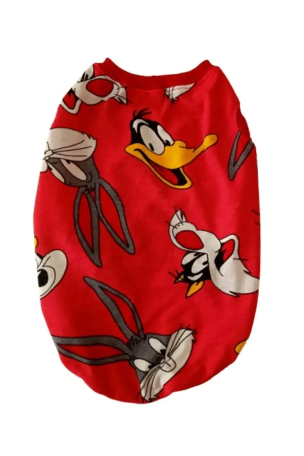 Çizgi Film Karakterli Kırmızı Kedi Köpek Kıyafeti Elbisesi Small/