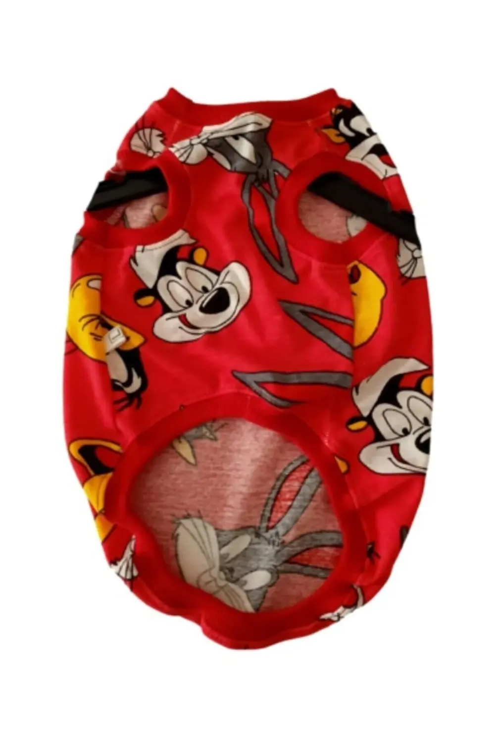 Çizgi Film Karakterli Kırmızı Kedi Köpek Kıyafeti Elbisesi Small/