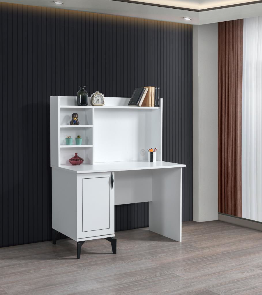 Sivas Gözde Mobilya Çizgi Yarim Kitaplikli Çalişma Masasi 110X60x137