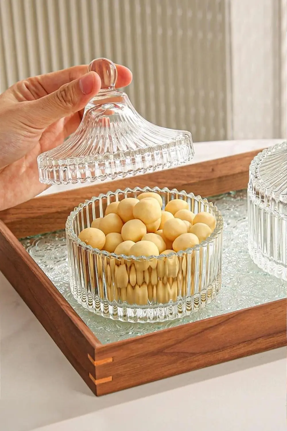 Çizgili Cam Şekerlik