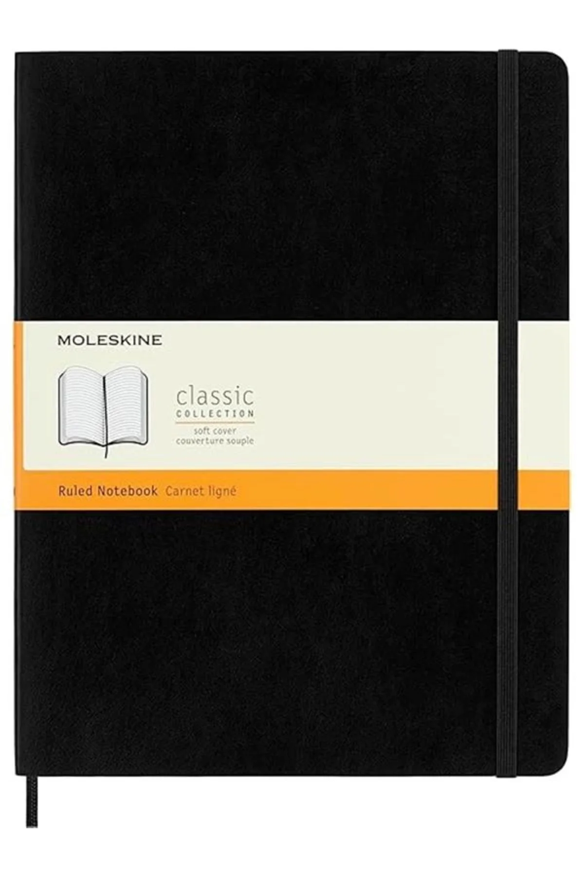 Çizgili Siyah Defter XL Boy Yumuşak Kapak