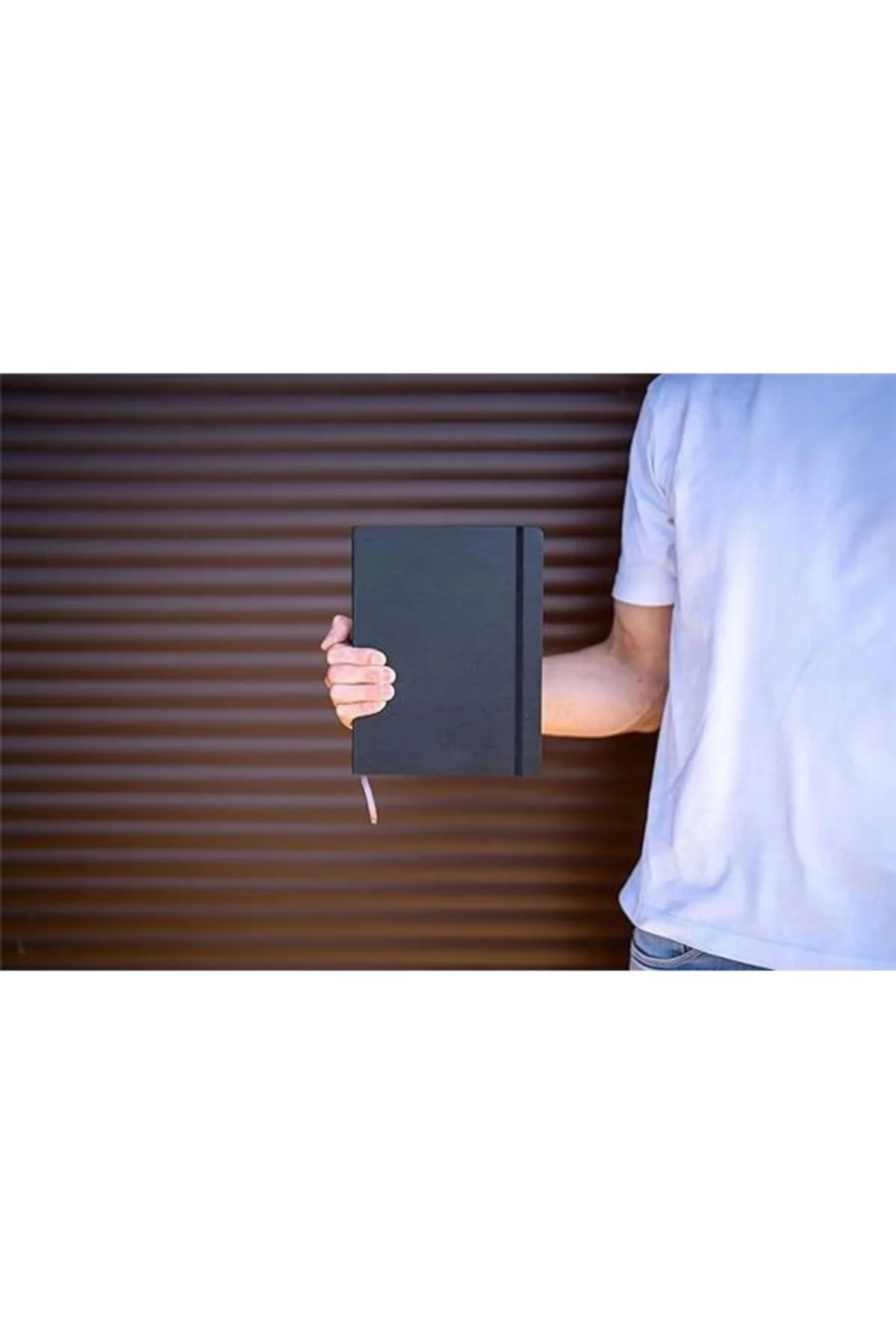 Çizgili Siyah Defter XL Boy Yumuşak Kapak