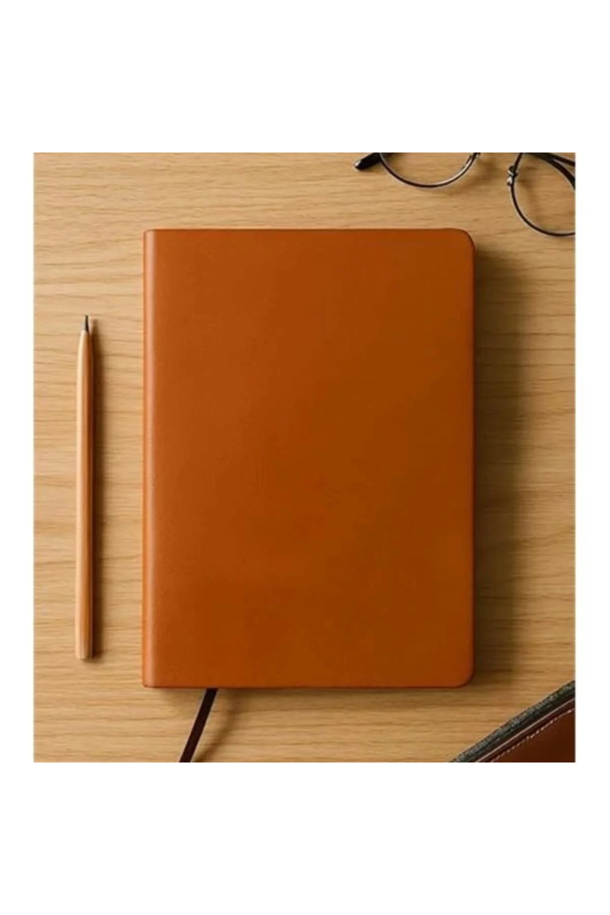 Çizgisiz Not Defteri, Taba Termo Deri Kapaklı Defter, 128 Yaprak A5 Defter, Ofis ve