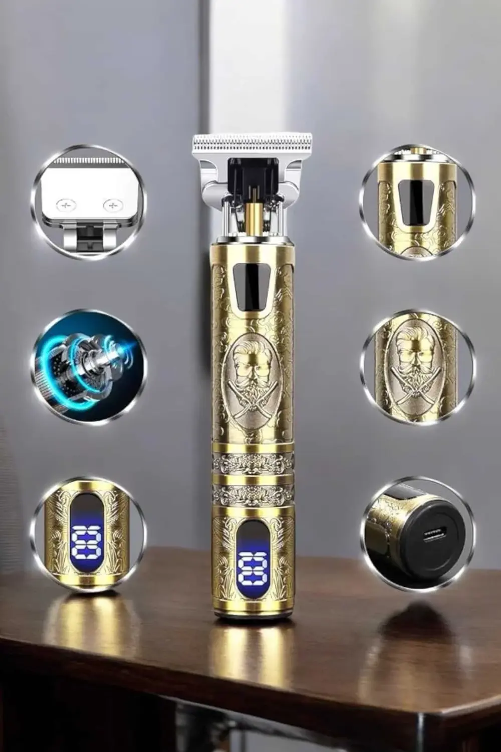 Çizik Tıraş Makinesi Şarjlı Paslanmaz Çelik Bıçaklı Uzun Ömürlü