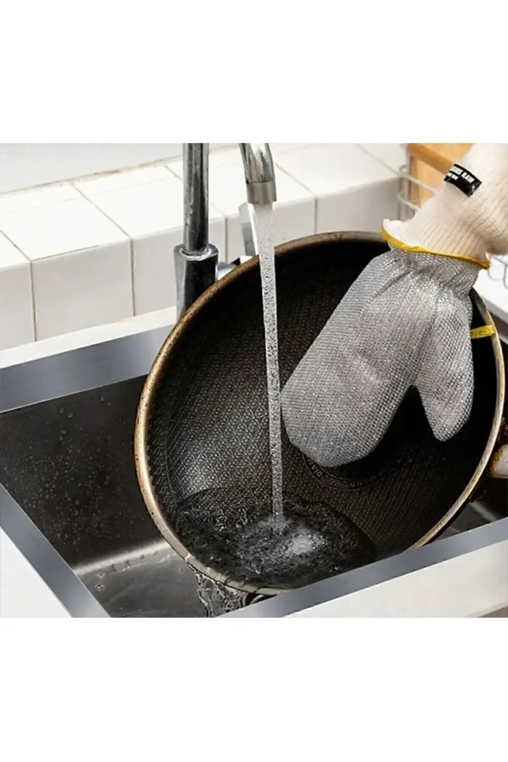 Çizilmez Çelik Tel Bulaşık Eldiveni – Çok Amaçlı Eldiven Şeklinde